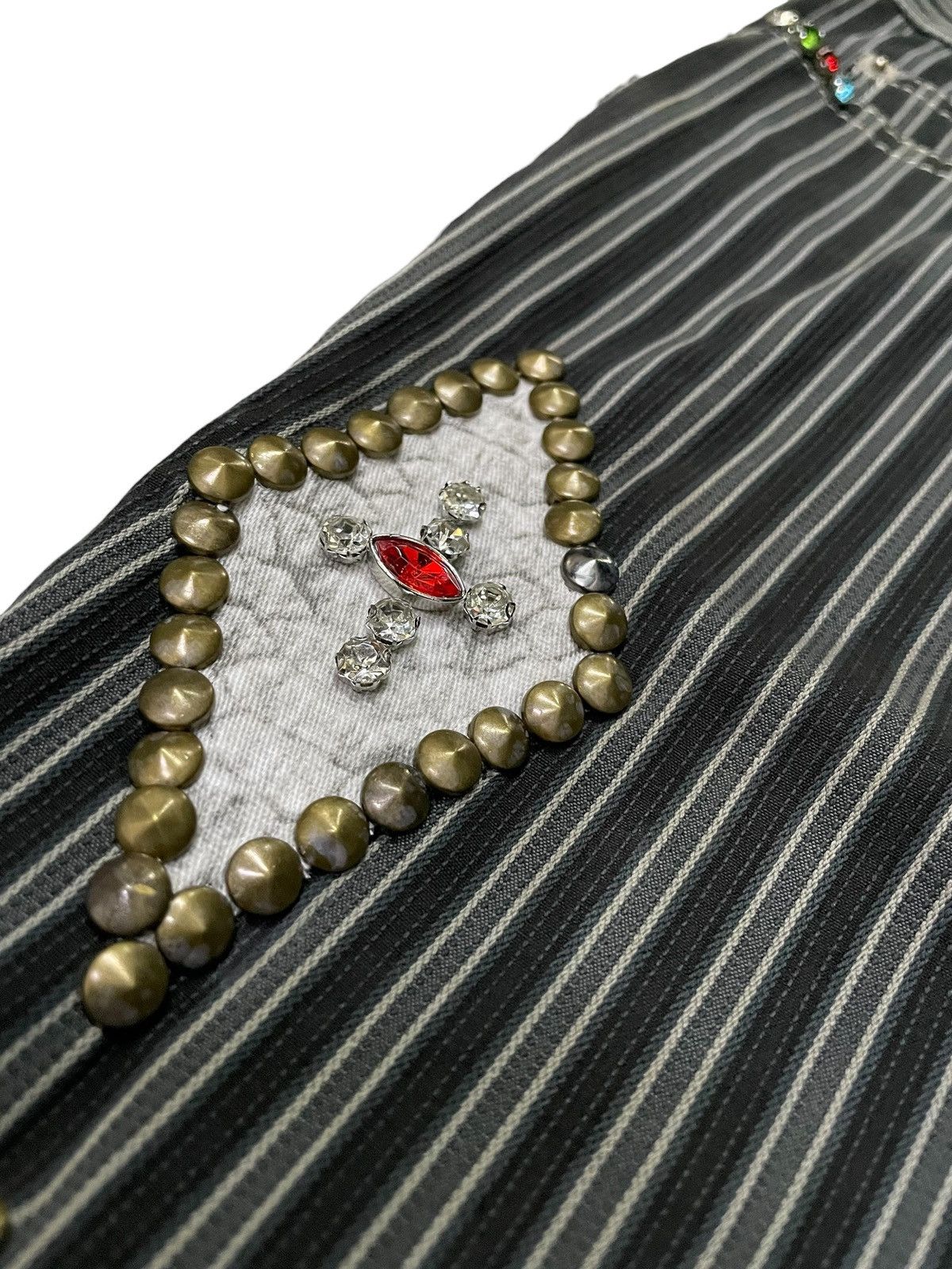 Kapital × Tornado Mart Tornado Mart Gemstone Stud Snake Skin Jacquard Flare Pants Size US 30 / EU 46 - 9 Thumbnail