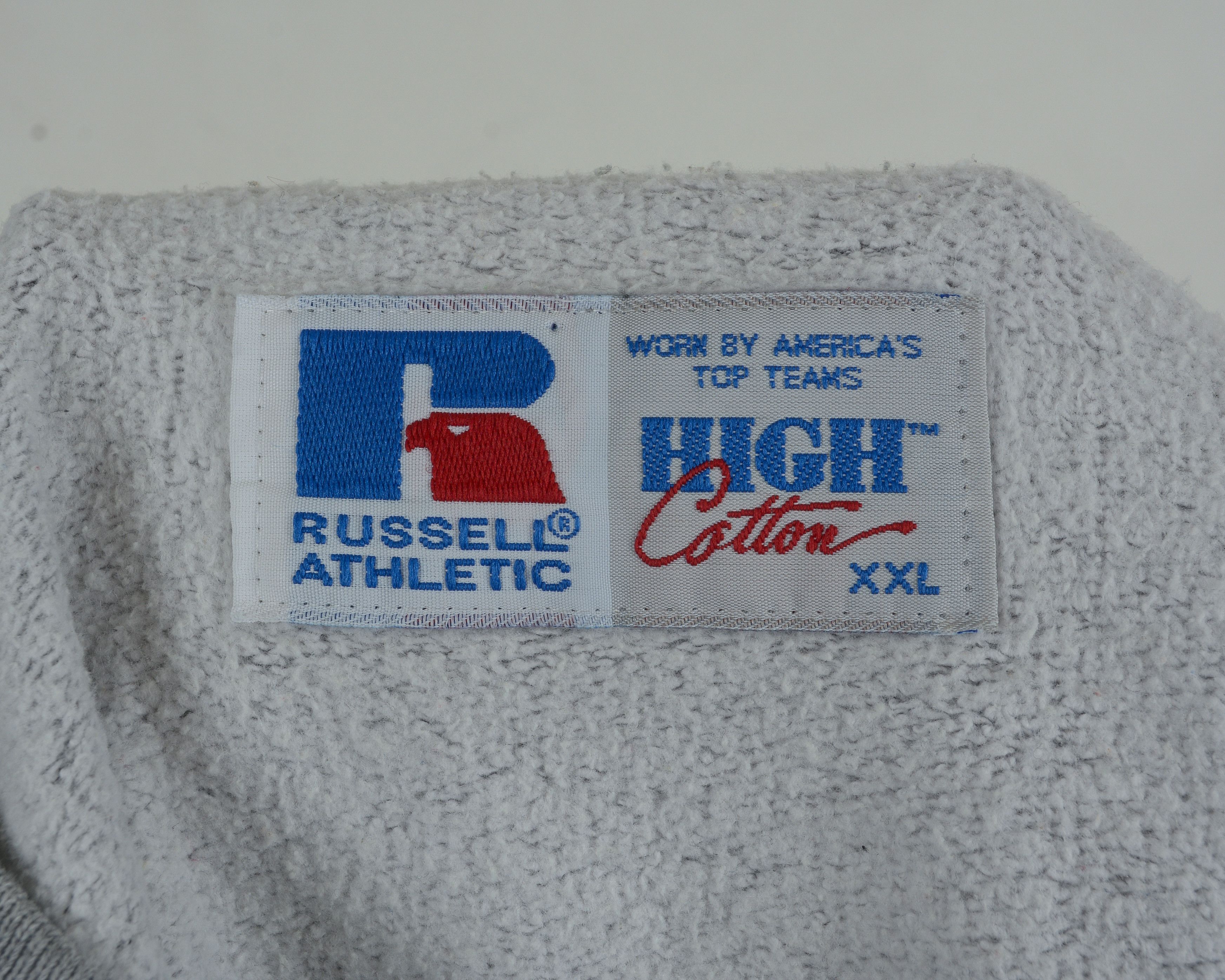 Russell Athletic × Vintage Mens 2XL Jumper Sweatshirt Pullover Sweater Grey Logo Top Size US XXL / EU 58 / 5 - 6 Thumbnail