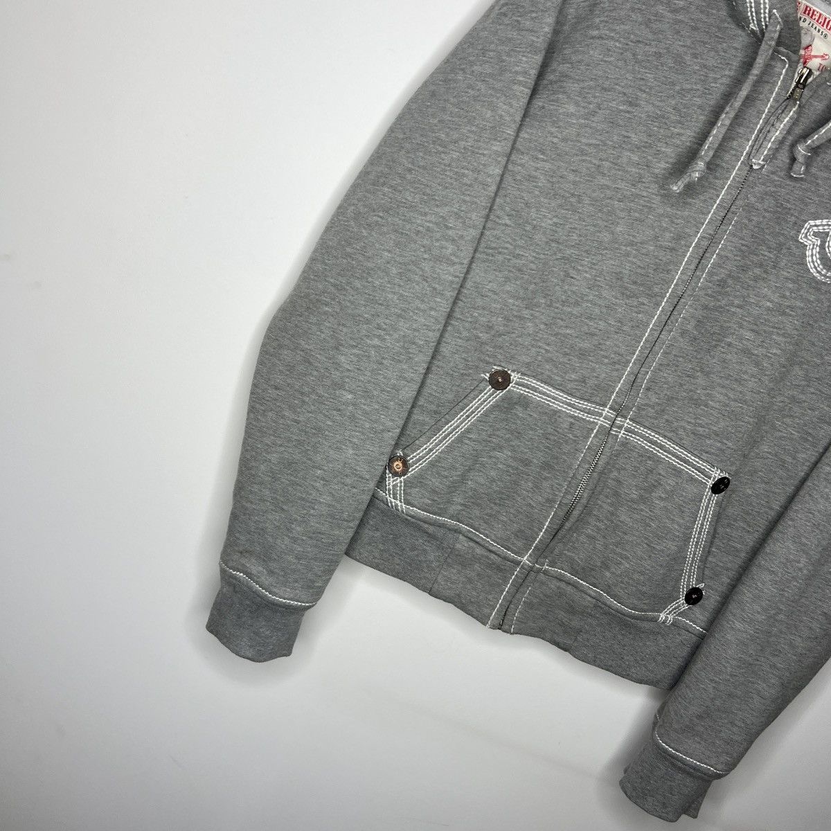 True Religion Y2K True Religion Triple Contrast Stitch Zip Up Hoodie Size US M / EU 48-50 / 2 - 2 Thumbnail