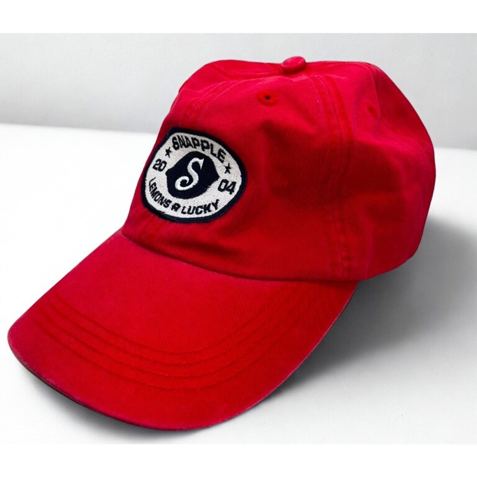 Other Snapple 2004 Lemons R Lucky Red Hat Adjustable Baseball Cap Size ONE SIZE - 2 Thumbnail