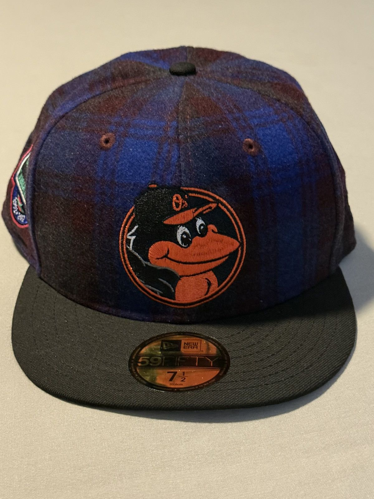 New Era Baltimore Orioles New Era 59Fifty Mascot Plaid Fitted Hat DS Size ONE SIZE - 1 Thumbnail