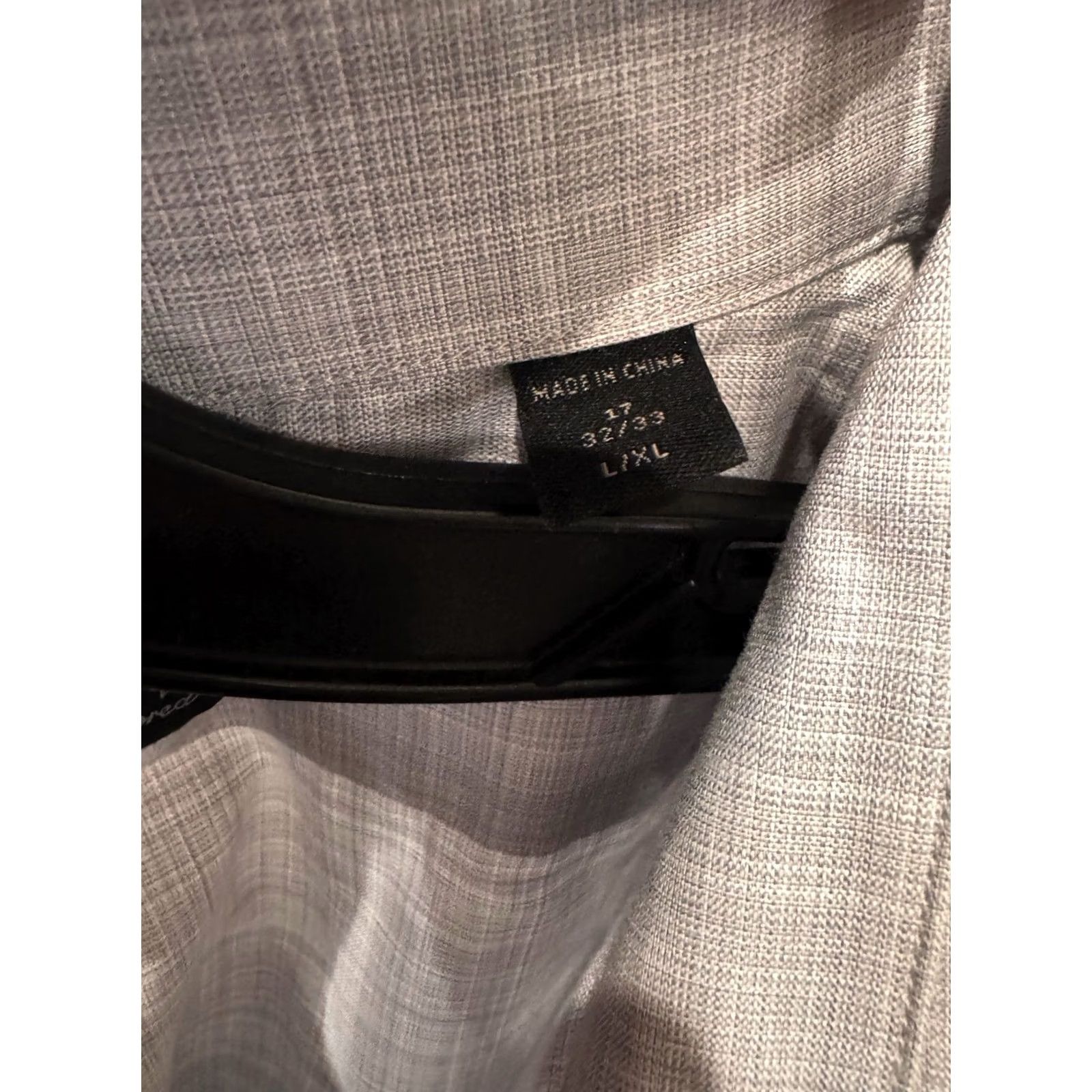 John Varvatos John Varvatos Shirt Long Sleeve Lightweight Gray Check Large L Mens XS? 17 x 32/33 Size US L / EU 52-54 / 3 - 6 Thumbnail