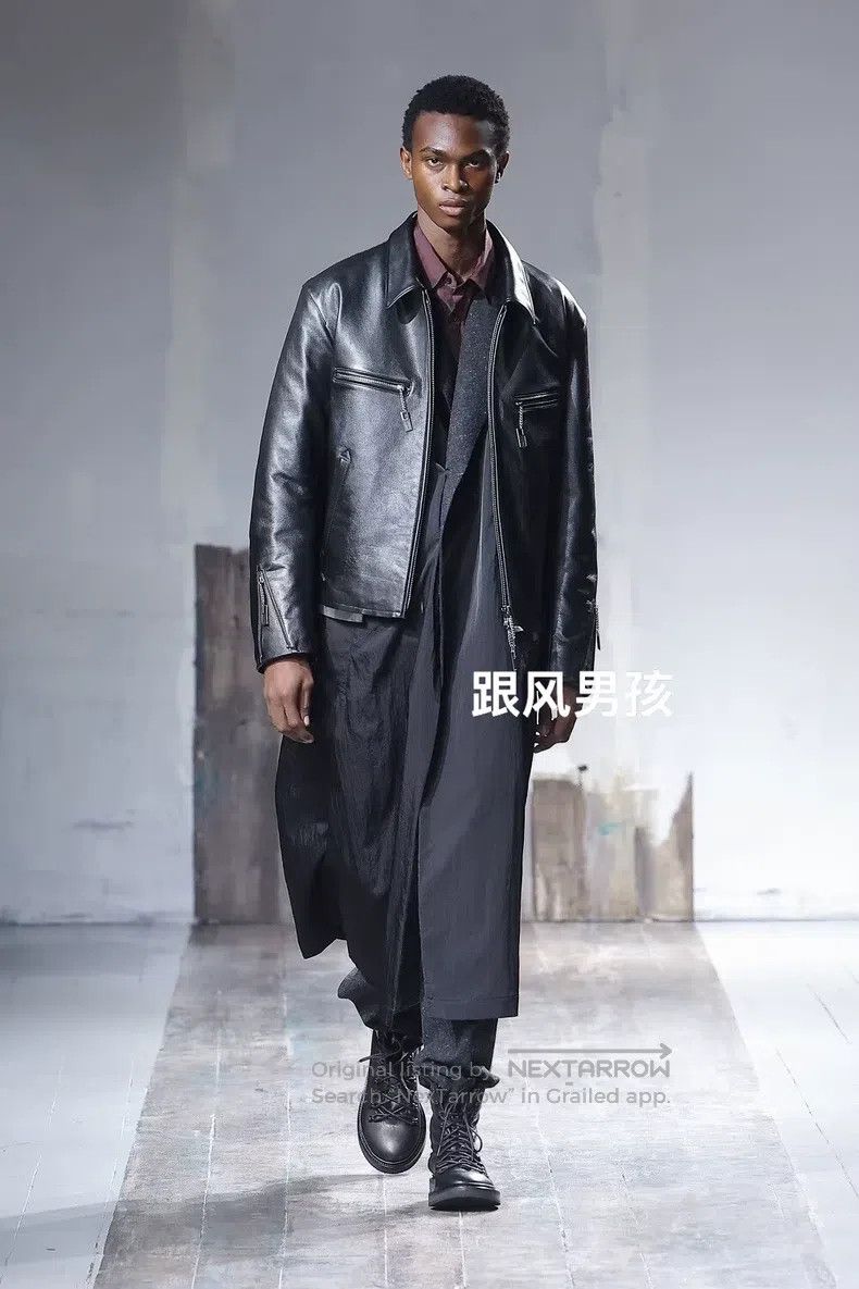 Yohji Yamamoto YOHJI YAMAMOTO size L Scarred Horsehide Patch Leather Trou Size US 27 - 3 Thumbnail