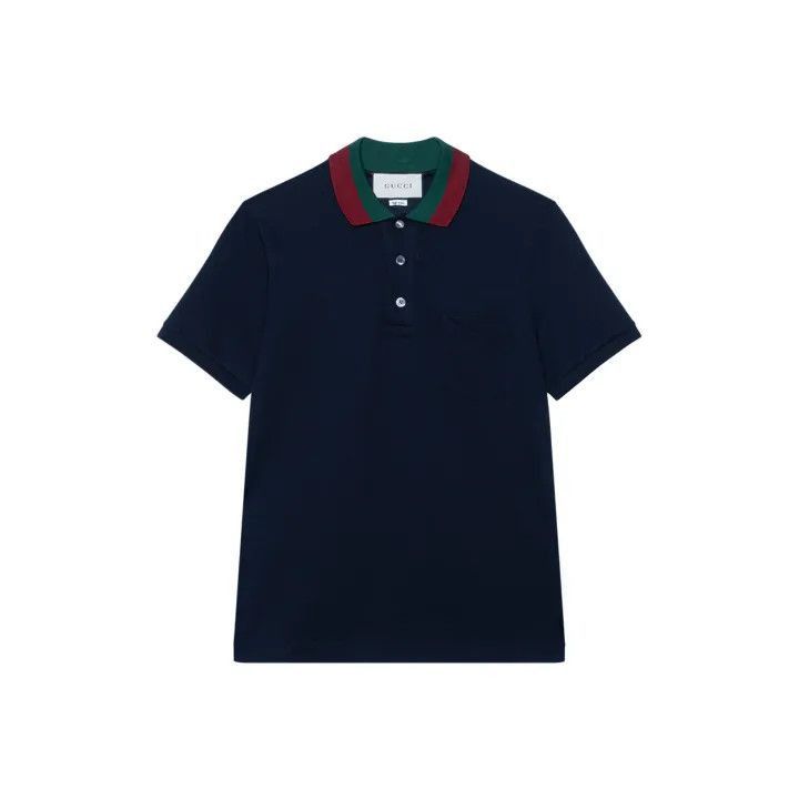 Gucci Gucci Gucci Men's Striped Cotton Polo Shirt -2506 Size US M / EU 48-50 / 2 - 1 Thumbnail