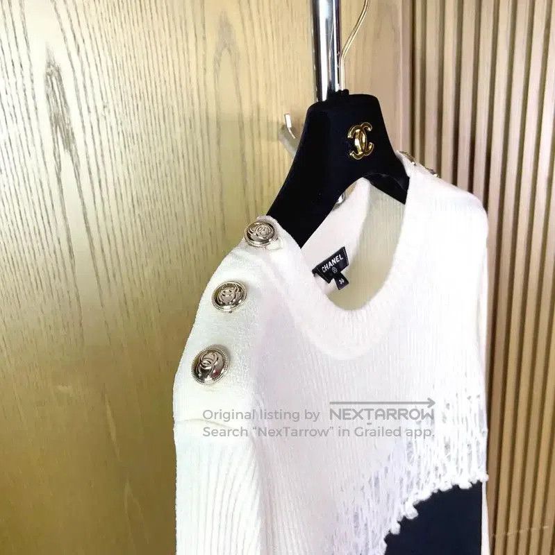 Chanel Chanel Color-Block Wool Blend Long Sleeve Dress . Size S / US 4 / IT 40 - 5 Thumbnail