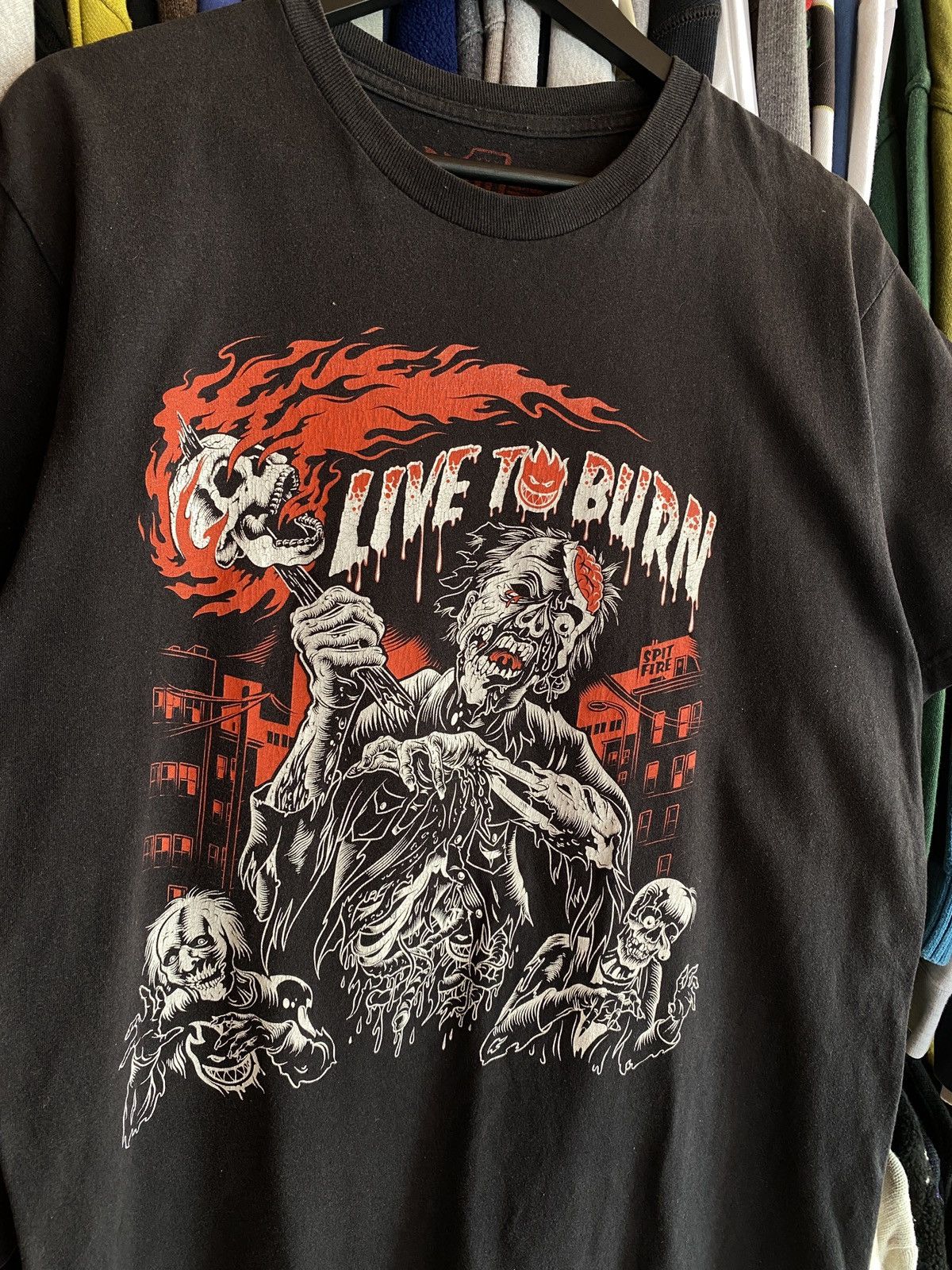 Spitfire VINTAGE SPITFIRE SKATEBOARDS HORROR ZOMBIE T-SHIRT Size US L / EU 52-54 / 3 - 2 Thumbnail