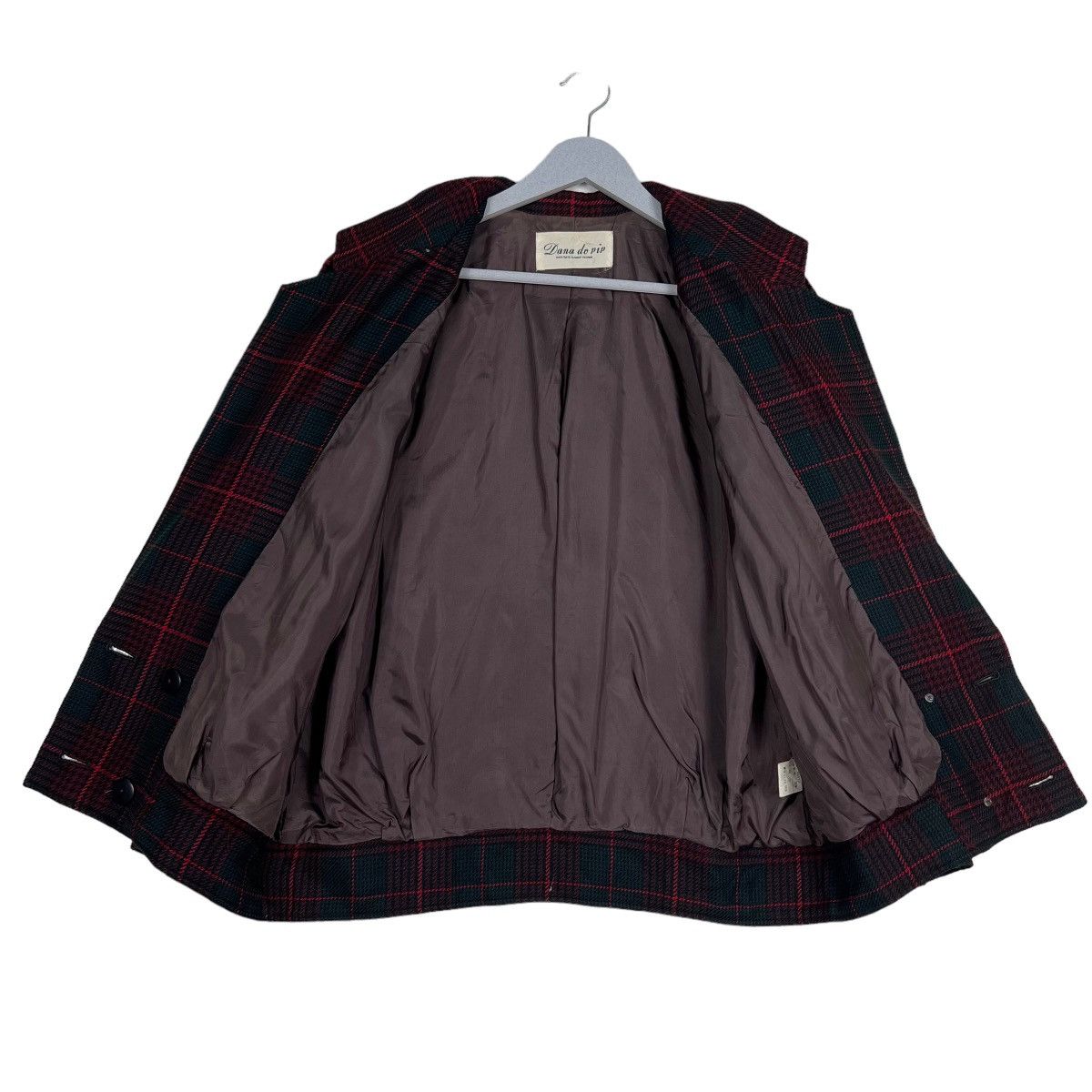 Issey Miyake 🔥 DANA DO PIP PLAID CHECK WOOL COLAR LESS BOMBER JACKET Size US M / EU 48-50 / 2 - 11 Thumbnail