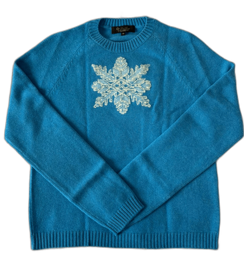 Ermenegildo Zegna Loro Piana Cashmere Snowflake Sweater- Size US M / EU 48-50 / 2 - 1 Thumbnail