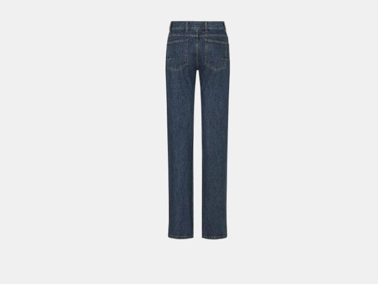 Dior o1w1db10225 412P36A3 Embroidered Fitted Jeans in Blue Size 27" / US 4 / IT 40 - 2 Thumbnail