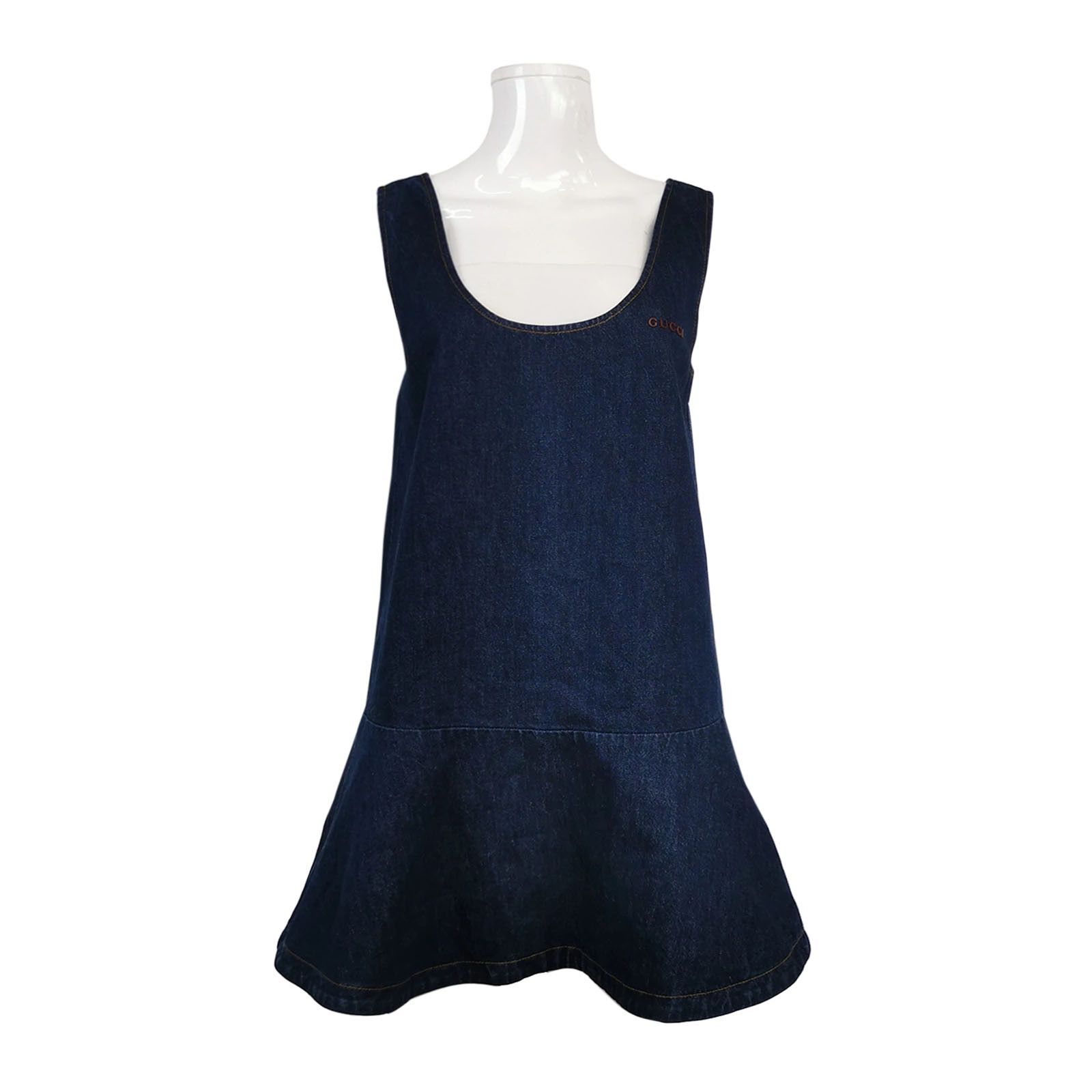 Gucci Gucci Denim Logo Dress Size 42 Size M / US 6-8 / IT 42-44 - 1 Thumbnail