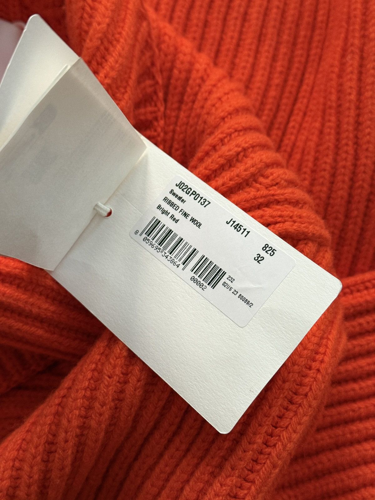Jil Sander Jil Sander Burnt Orange Ribbed Wool Sweater 32 Size S / US 4 / IT 40 - 7 Thumbnail