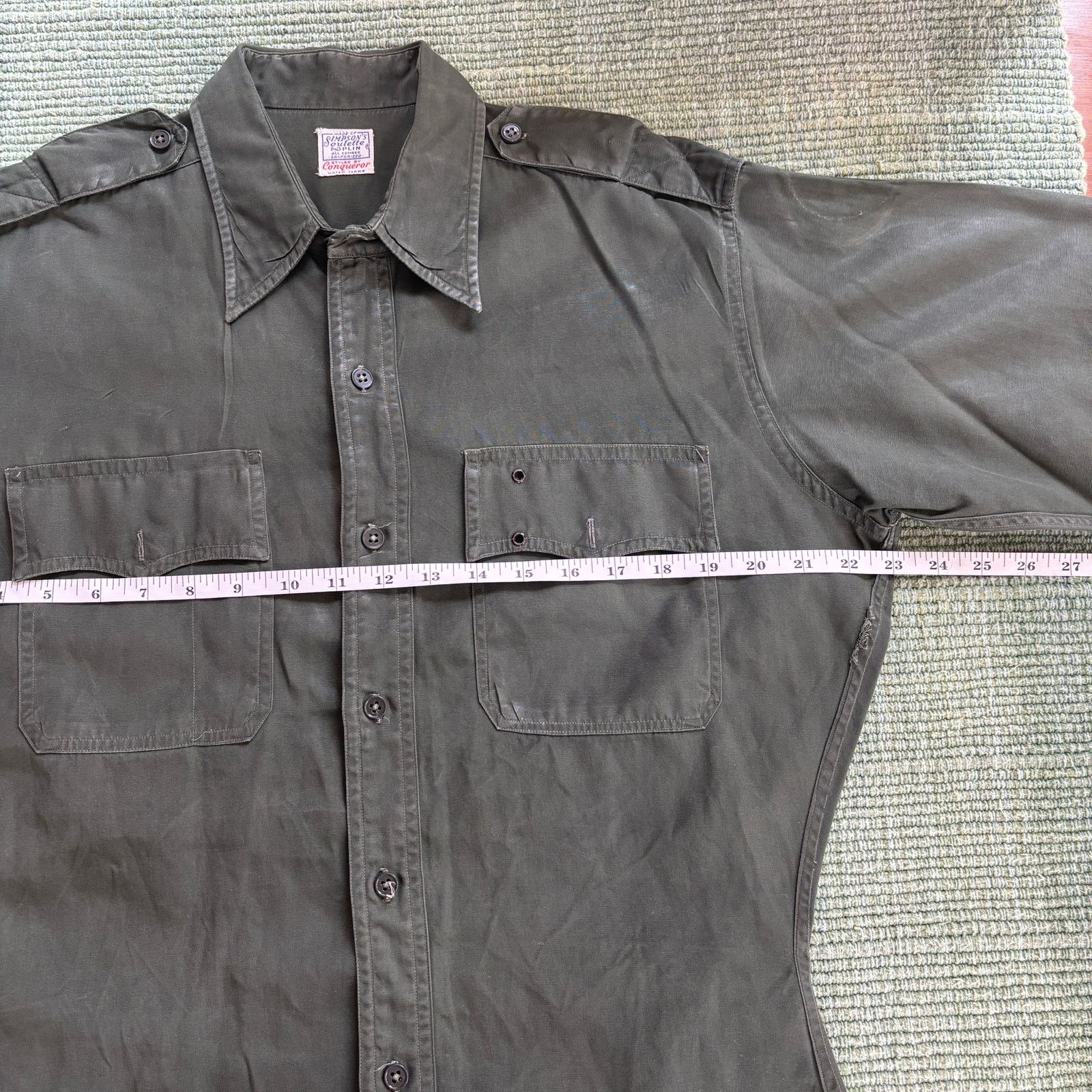 Vintage True Vintage 1950s Sanforized Waxed Cotton Poplin Shirt L Size US L / EU 52-54 / 3 - 9 Thumbnail