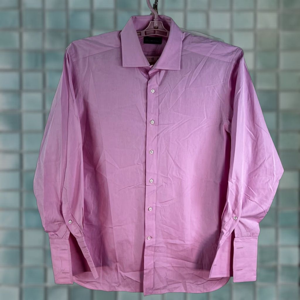 Ralph Lauren Ralph Lauren Dress Shirt Mens Size 16.5 Pink Barrel Cuff Italian Woven Regular Fit Size US L / EU 52-54 / 3 - 1 Thumbnail