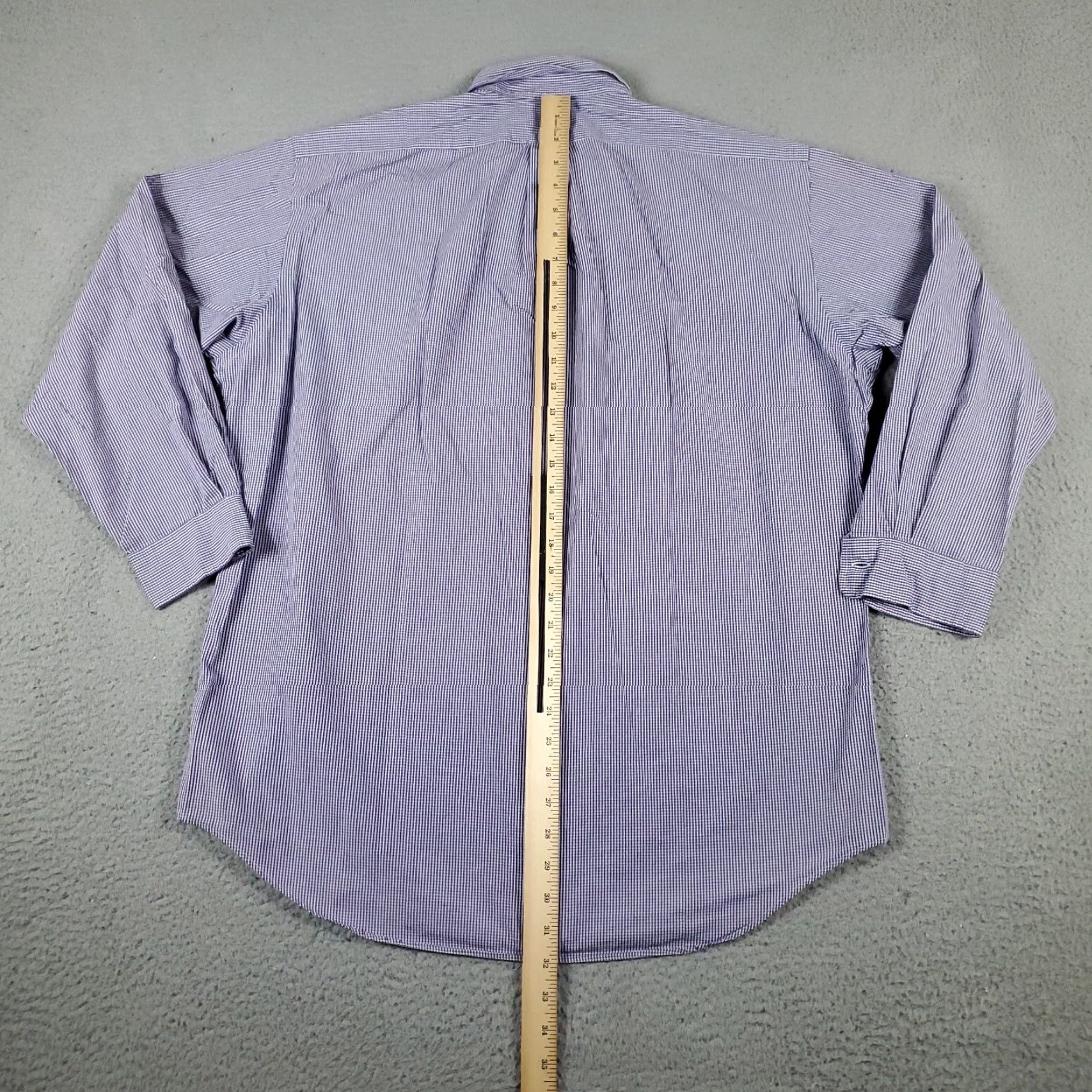 Ralph Lauren Ralph Lauren Shirt Mens 16 Purple Check Yarmouth Dress Button Up Long Sleeve Shirt Size 42R - 4 Thumbnail