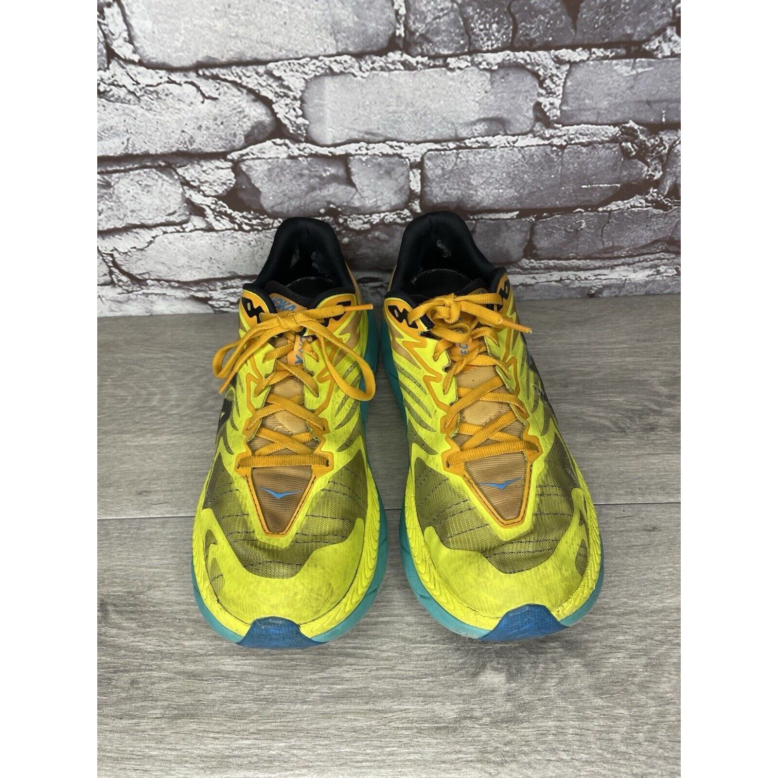 Hoka Hoka Tecton X2 Carbon Plate Yellow Synthetic Orange Lace Blu Size US 8.5 / EU 41-42 - 24 Thumbnail
