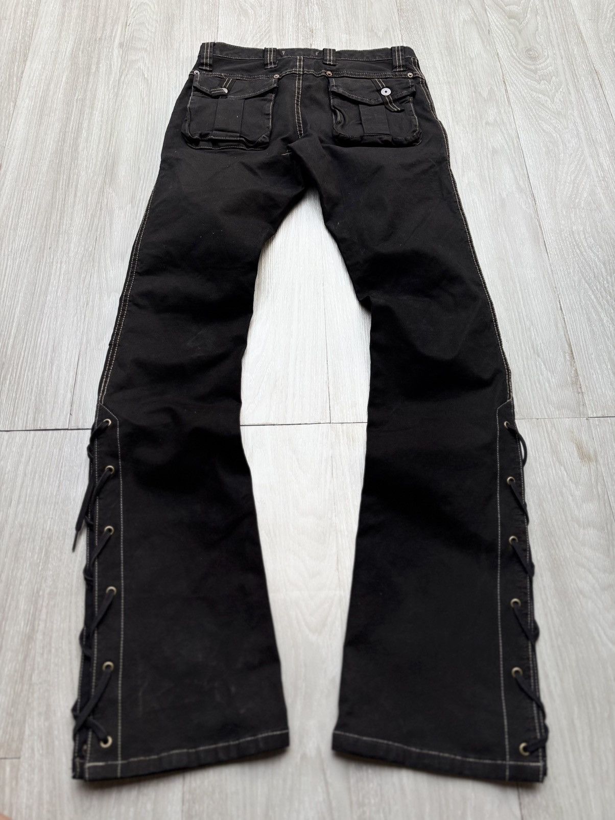Japanese Brand BLUE WAY lace up flared pants Size US 26 / EU 42 - 5 Thumbnail