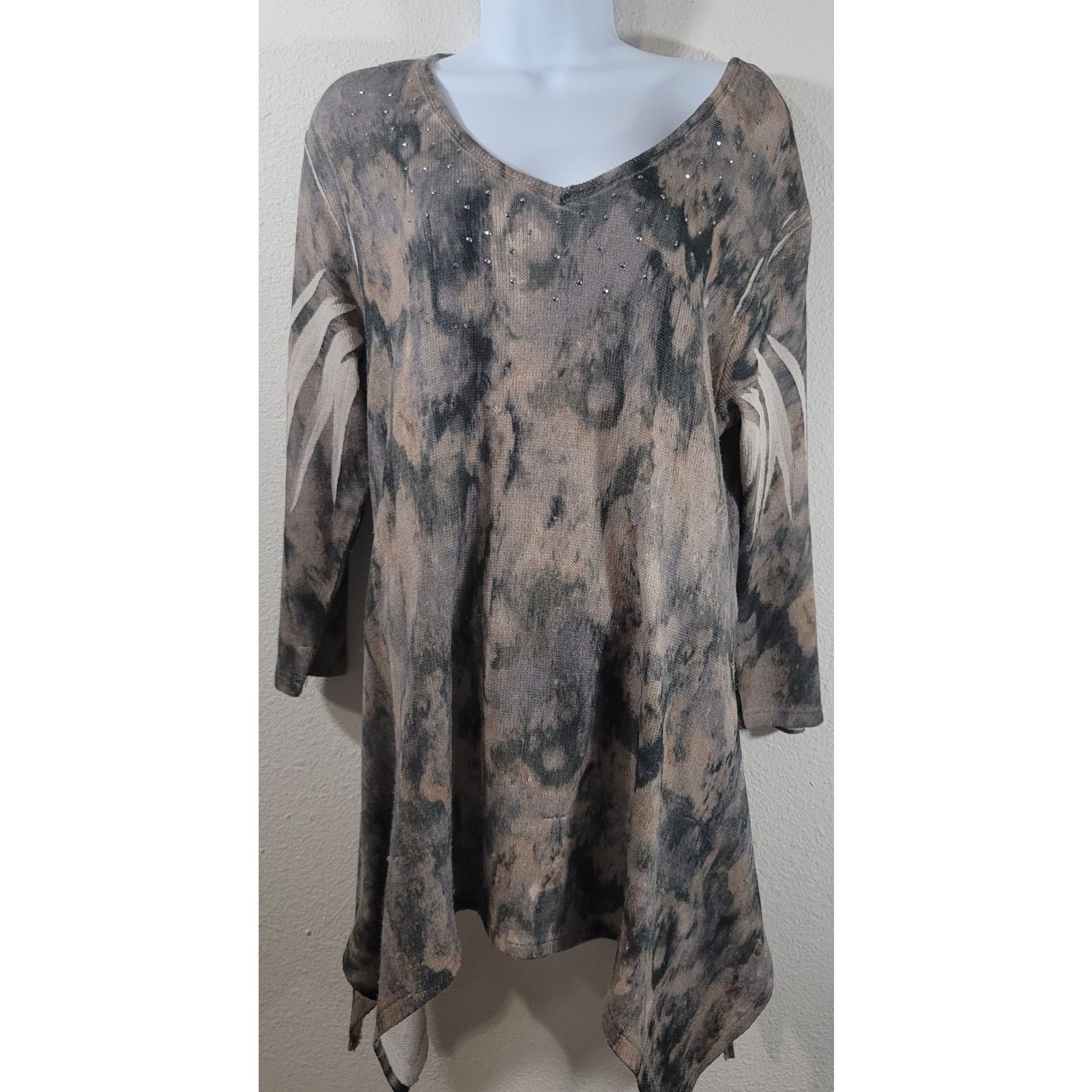 Other Decorated Originals Brown Black Tan Shiny Stud Top Large Size L / US 10 / IT 46 - 1 Thumbnail