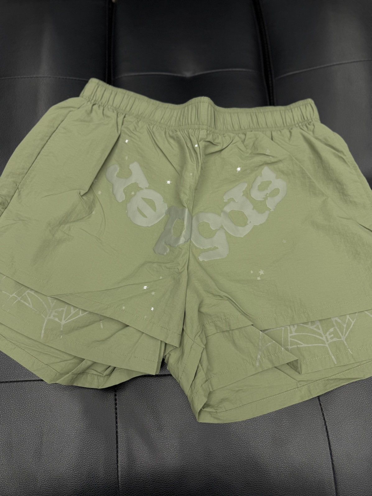 Sp5der Sp5der Double Layer WEB Shorts Size L (NEW) Green Size US 33 - 1 Thumbnail