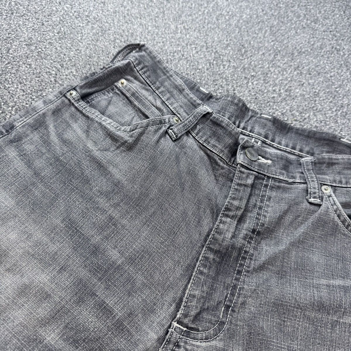 Denim & Co. Vintage Archives Faded Black Jeans Wrangler Wideleg Denim Size US 31 - 12 Thumbnail