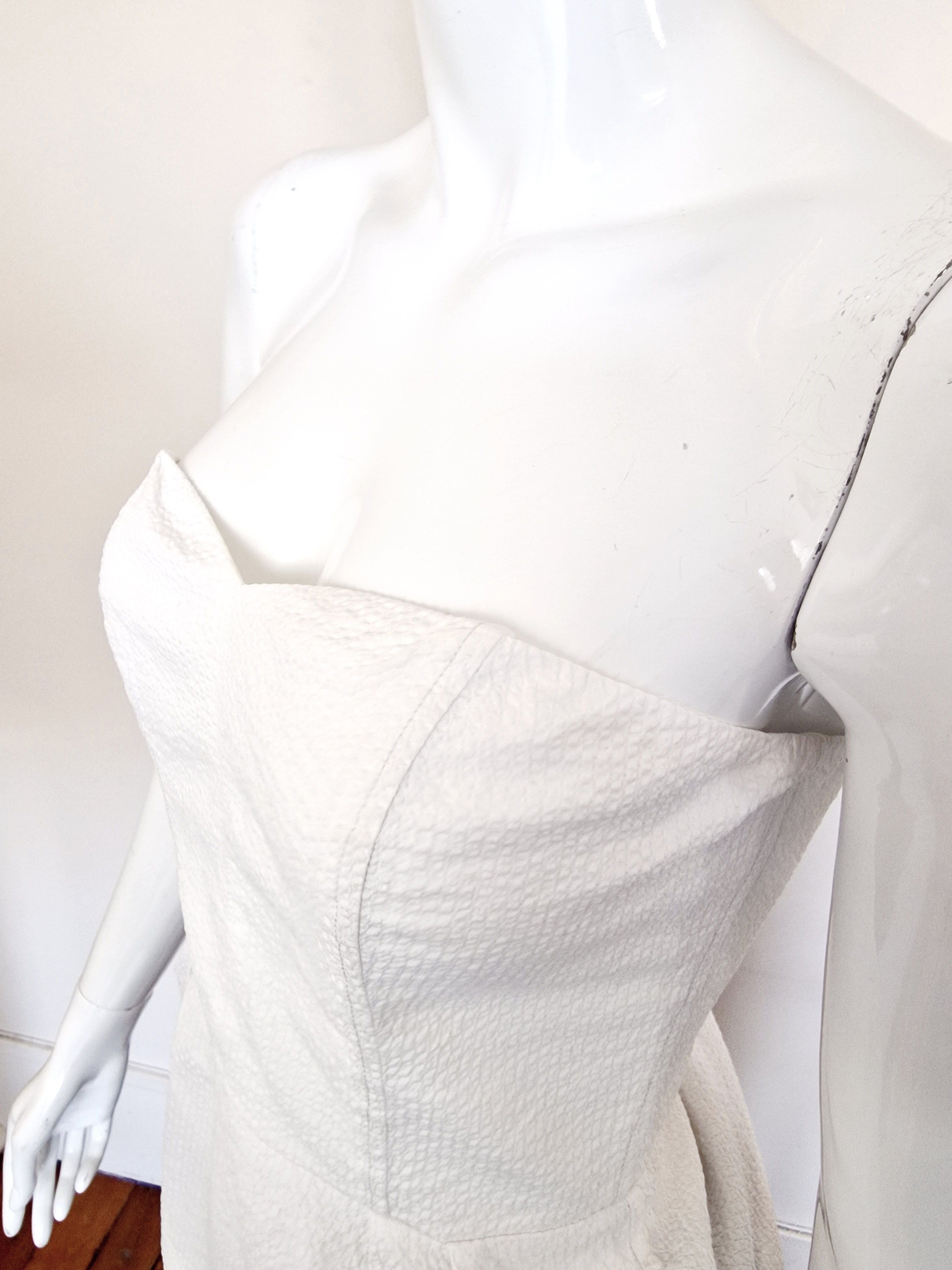 Prada Prada White Sport Vintage 80s Large Top Tee Corset Bustier Size L / US 10 / IT 46 - 5 Thumbnail