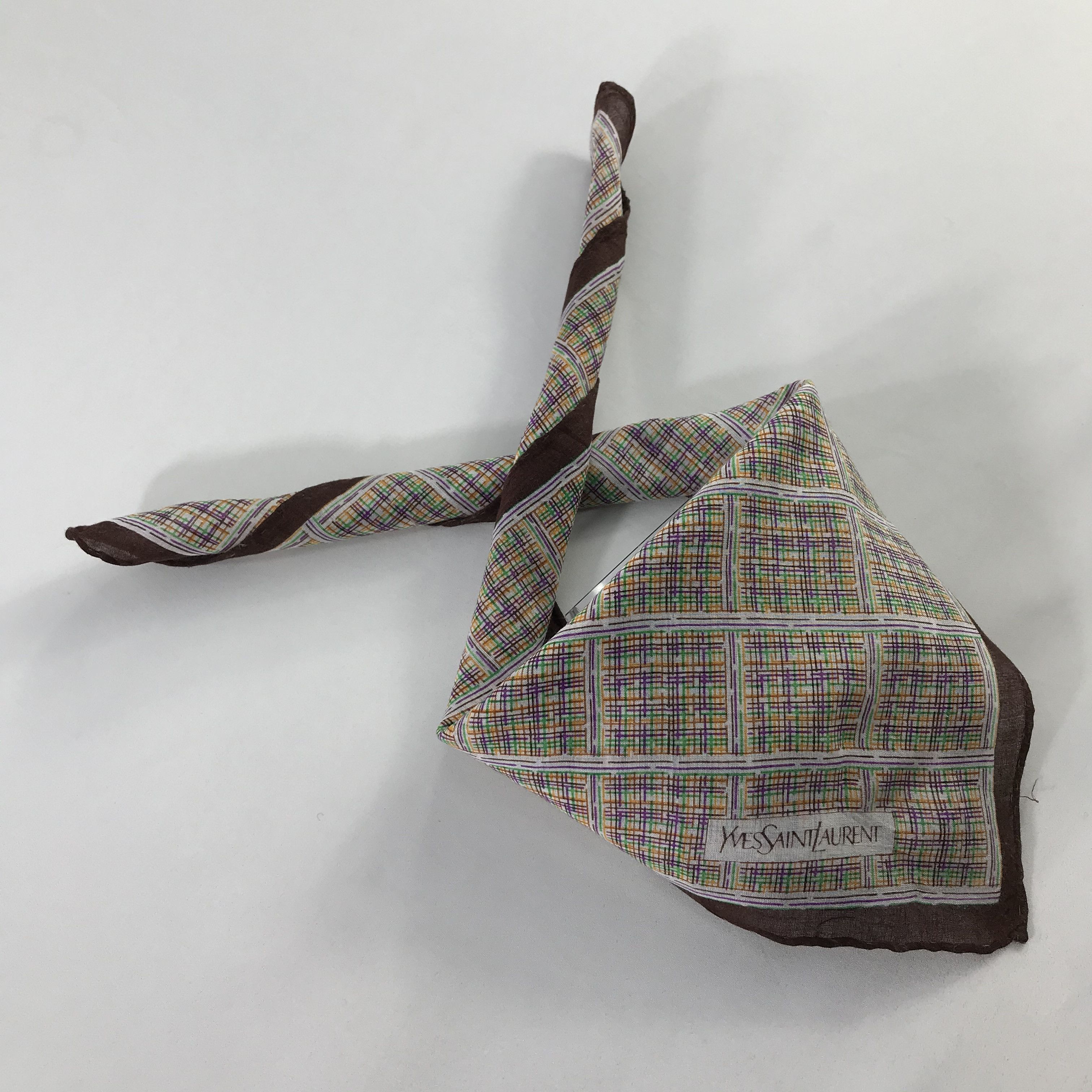 Vintage × Yves Saint Laurent Yves Saint Laurent Bandana / Handkerchief /Neckerchief -S625 Size ONE SIZE - 4 Thumbnail