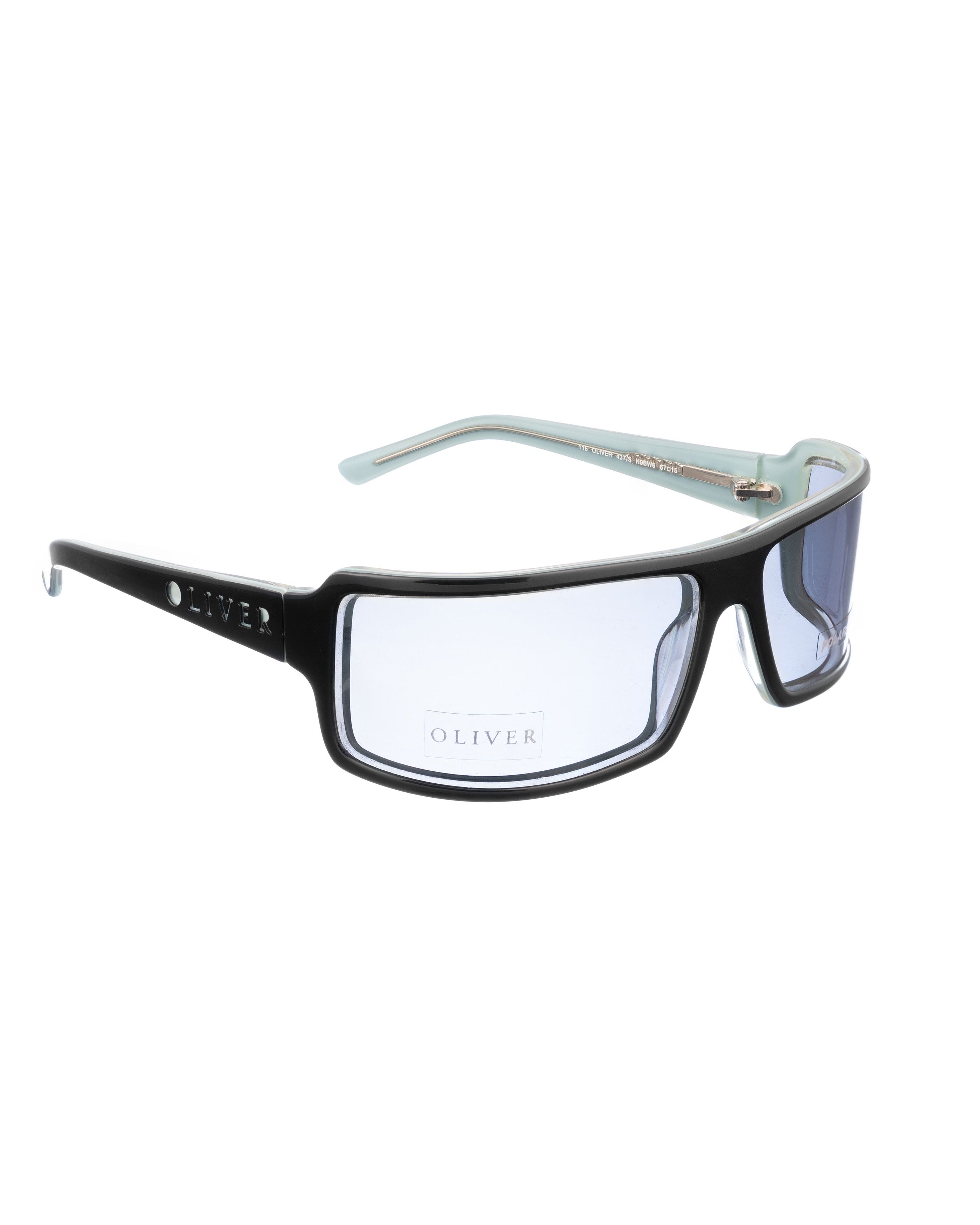 Valentino Oliver by Valentino 00s Teal and Black Wraparound Sunglasses Size ONE SIZE - 2 Thumbnail