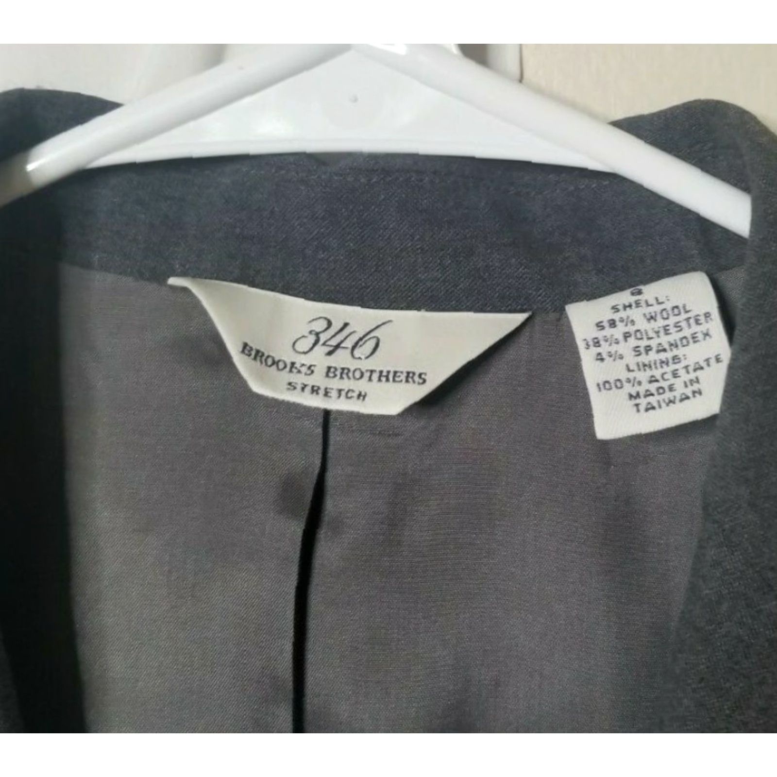 Brooks Brothers Brooks Brothers Blazer Womens Sz 8 Wool Blend Gray Solid Jacket Suit Size M / US 6-8 / IT 42-44 - 7 Thumbnail