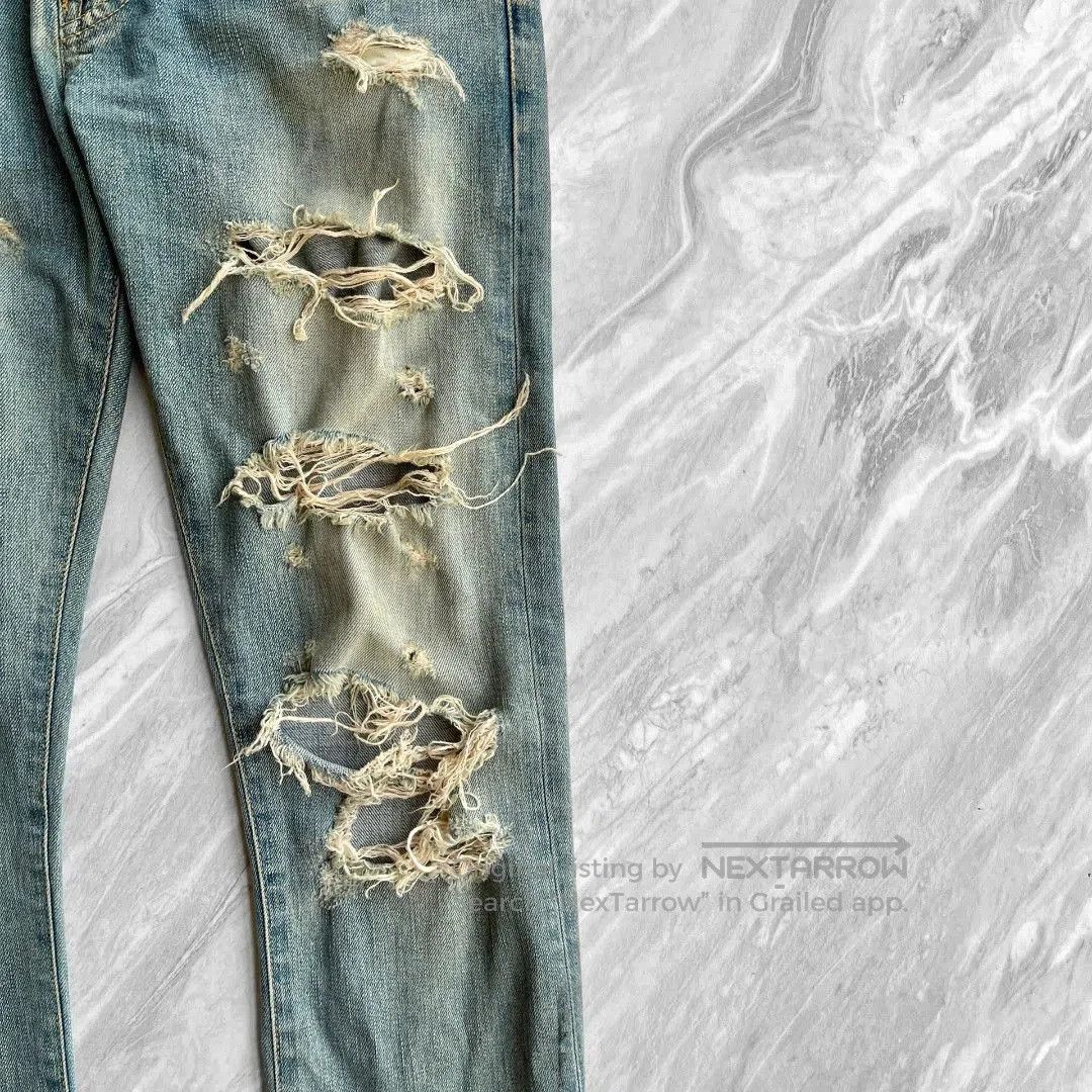 Saint Laurent Paris SAINT LAURENT Distressed Blue Jeans. Size US 30 / EU 46 - 5 Thumbnail
