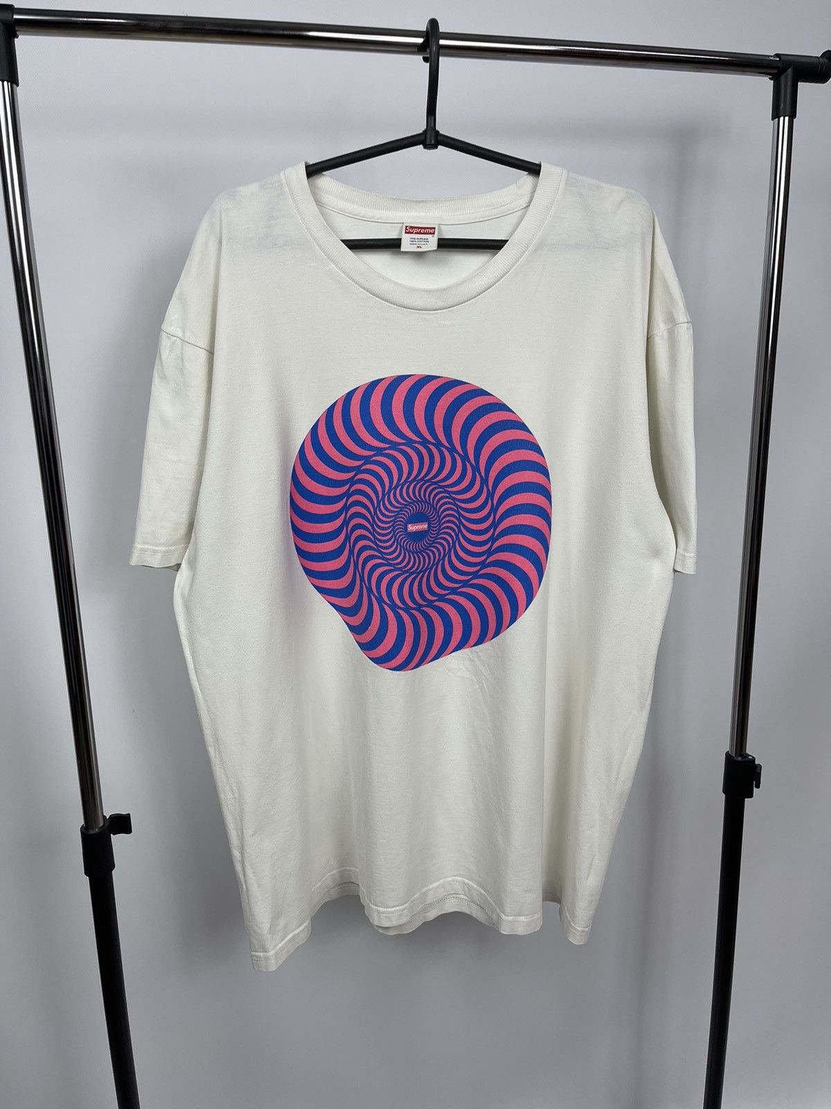 Supreme Supreme Spitfire Classic Swirl Tee Made in USA White Size XL Size US XL / EU 56 / 4 - 1 Thumbnail