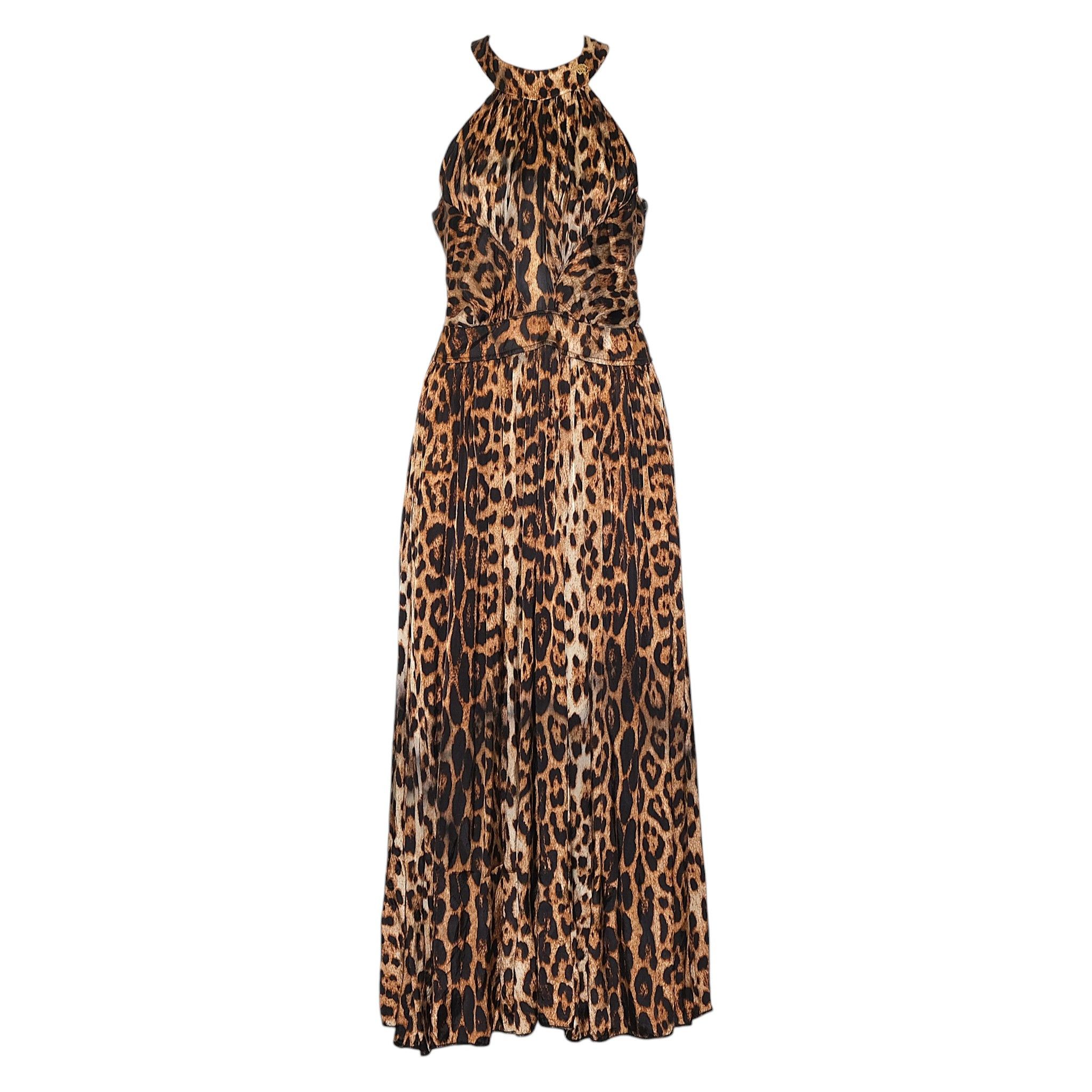 Roberto Cavalli S/S 2007 Leopard Print Long Backless Dress Size S / US 4 / IT 40 - 1 Thumbnail