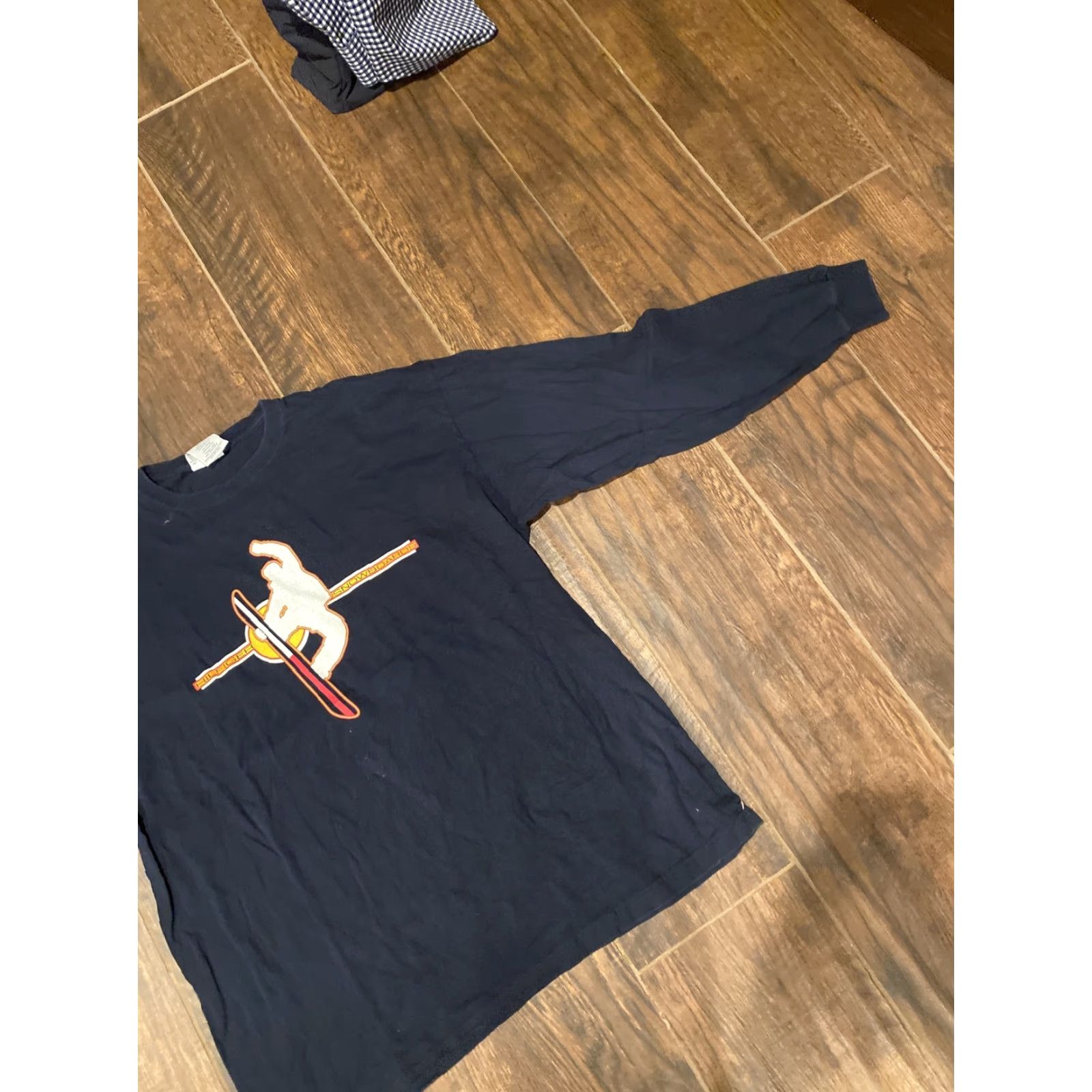 Tommy Hilfiger VINTAGE Tommy Hilfiger Snowboards Shirt Long Sleeve 90s Graphic Tee Mens Large Blue Size US L / EU 52-54 / 3 - 2 Thumbnail
