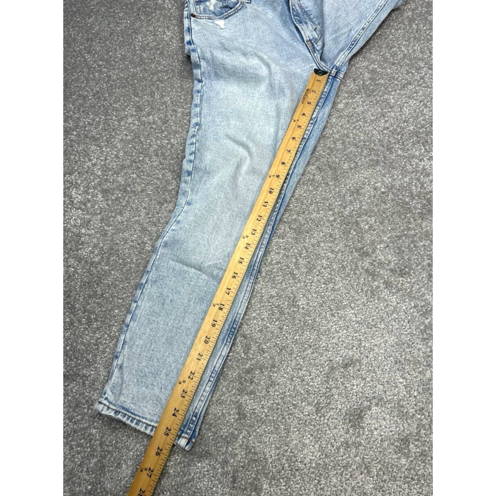 Abercrombie & Fitch Abercrombie & Fitch The Skinny Jeans Women 4 Blue Denim Cotton High Rise 27x25 Distressed Pockets Stretch Modern City Preppy Womens Jeans Size 27" / US 4 / IT 40 - 5 Thumbnail