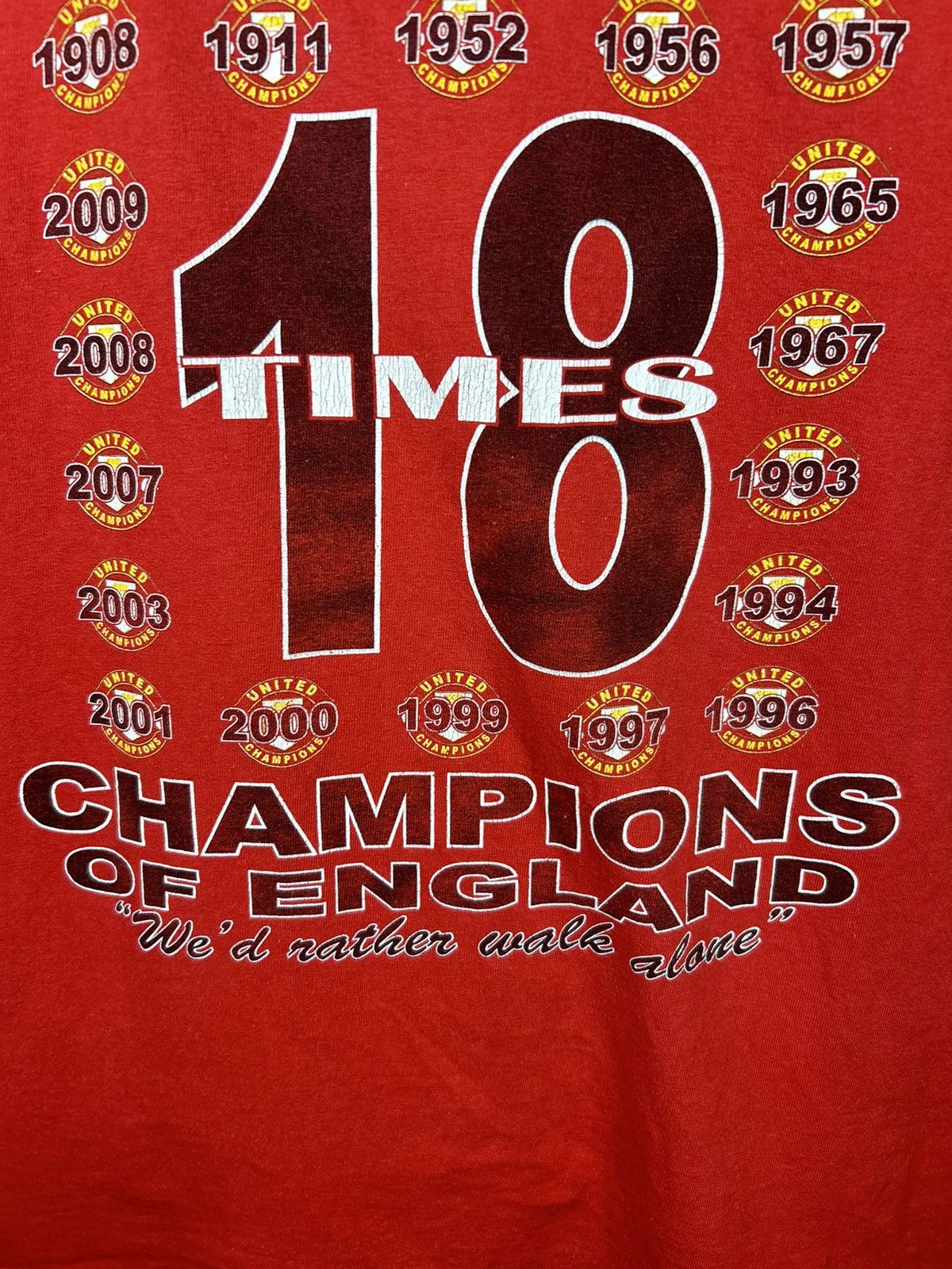 Vintage Vintage 00s Manchester United Champions of England 2009 Tee Size US L / EU 52-54 / 3 - 17 Thumbnail