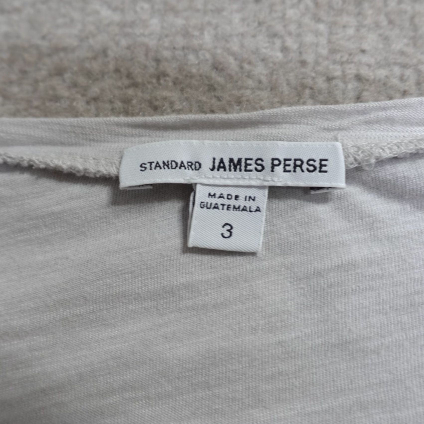 James Perse James Perse Womens Shirt Large Gray Boat Neck Slubbed Cotton Modal T-Shirt, Casual, Short Sleeve, Pullover, Regular, Gray, Women, L Size L / US 10 / IT 46 - 2 Thumbnail
