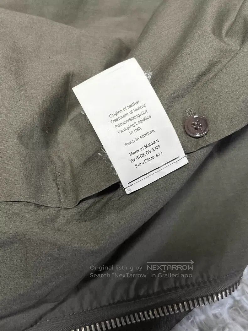 Rick Owens Rick Owens Grey Lambskin Crackle Leather Jacket Size XS / US 0-2 / IT 36-38 - 3 Thumbnail