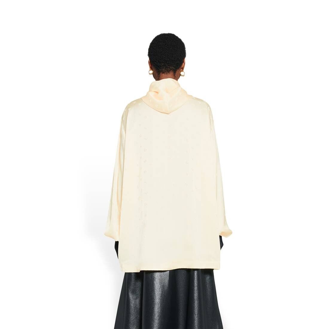 Balenciaga oc11z0625 Hooded Blouse in Ivory Size XS / US 0-2 / IT 36-38 - 4 Thumbnail