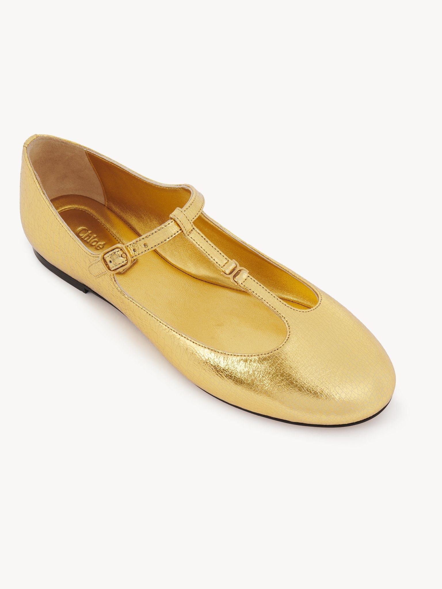 Chloe o1loc1c11125 Marcie Ballerina Flats in Gold Size US 8 / IT 38 - 5 Thumbnail