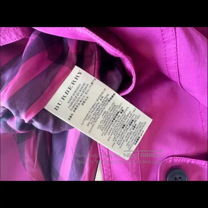 Burberry Burberry Pink Button-Up Long Trench Coat. Size M / US 6-8 / IT 42-44 - 5 Thumbnail