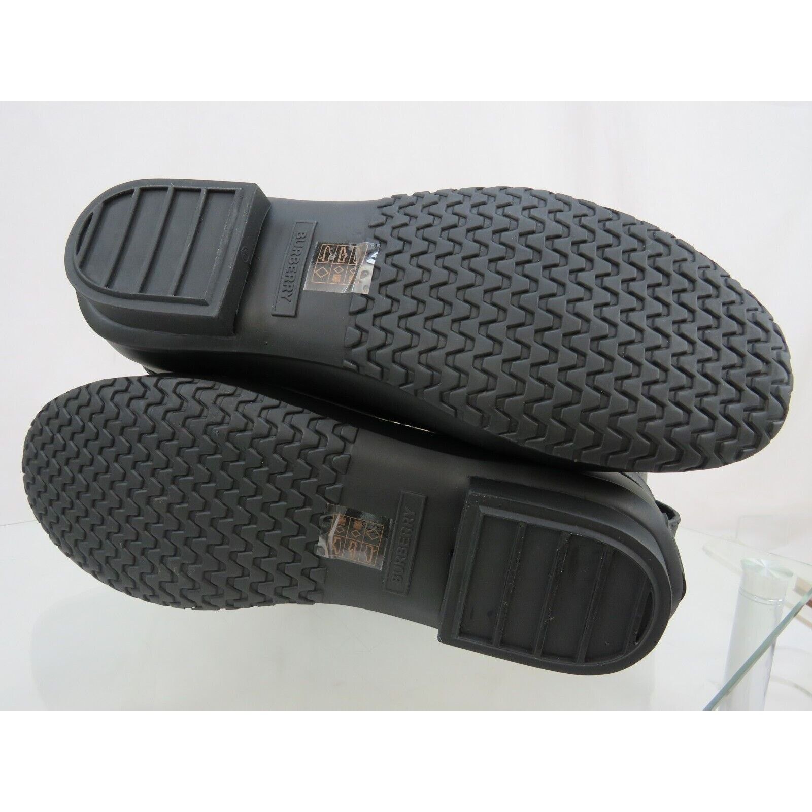 Burberry BURBERRY SIMEON BLACK RUBBER BEIGE CHECK RAIN BOOTS 40 10 Size US 10 / IT 40 - 13 Thumbnail
