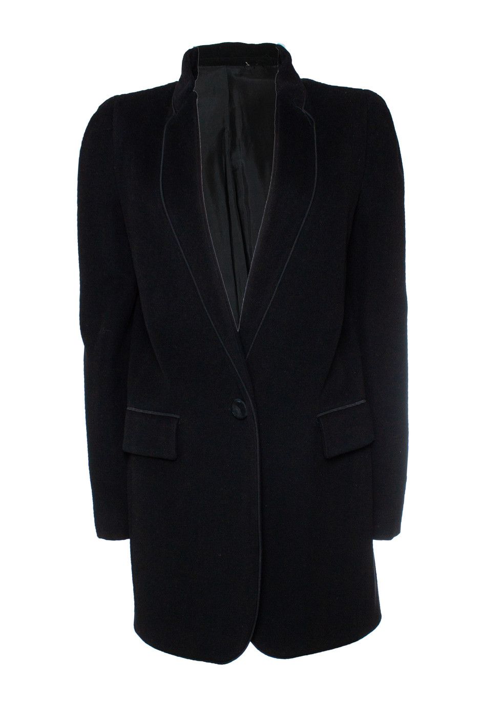 Stella McCartney Stella Mccartney, cashmere wool coat in black Size M / US 6-8 / IT 42-44 - 1 Thumbnail