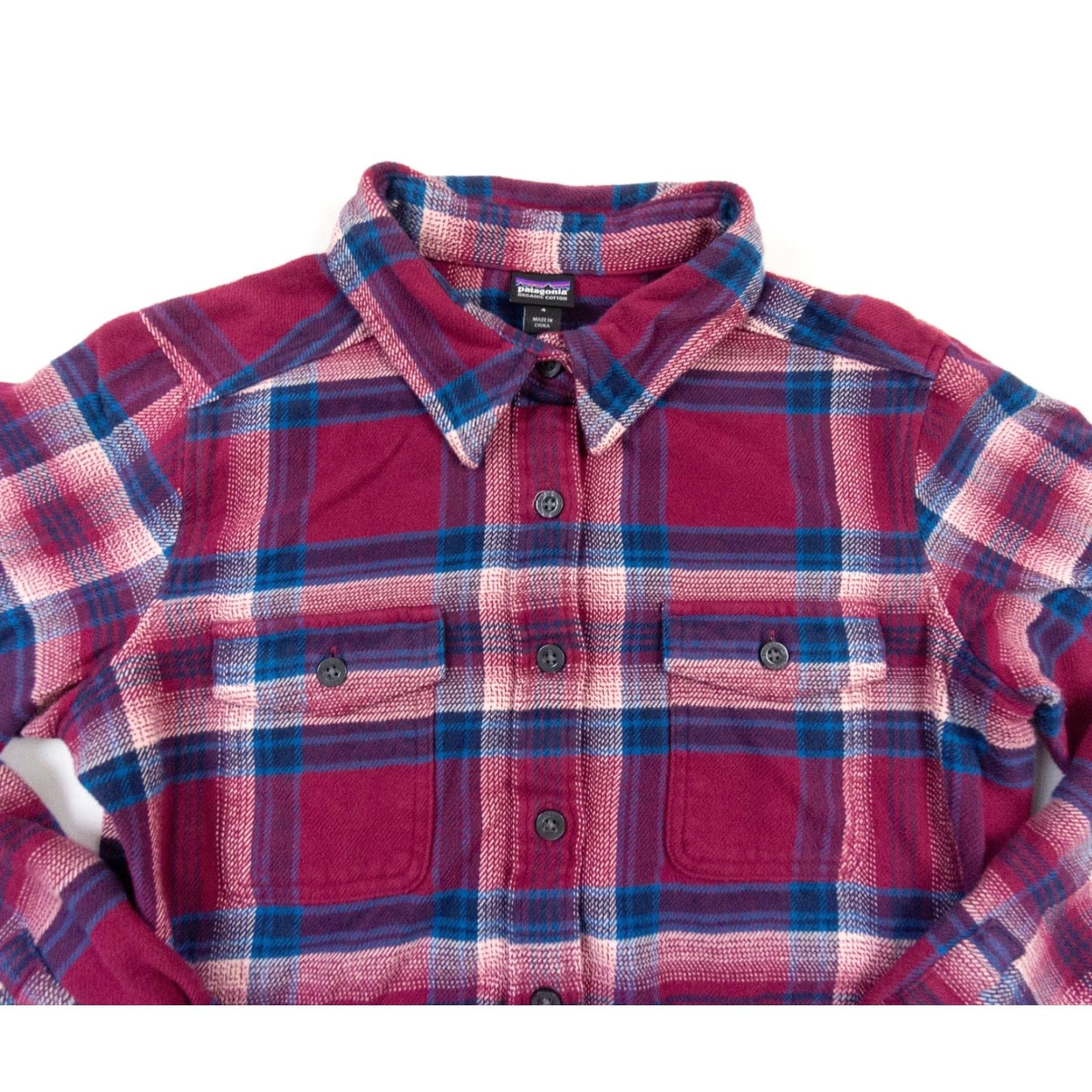 Patagonia Patagonia Women's Long Sleeve Fjord Flannel Red Check Shirt 4 Button-Up Size S / US 4 / IT 40 - 2 Thumbnail