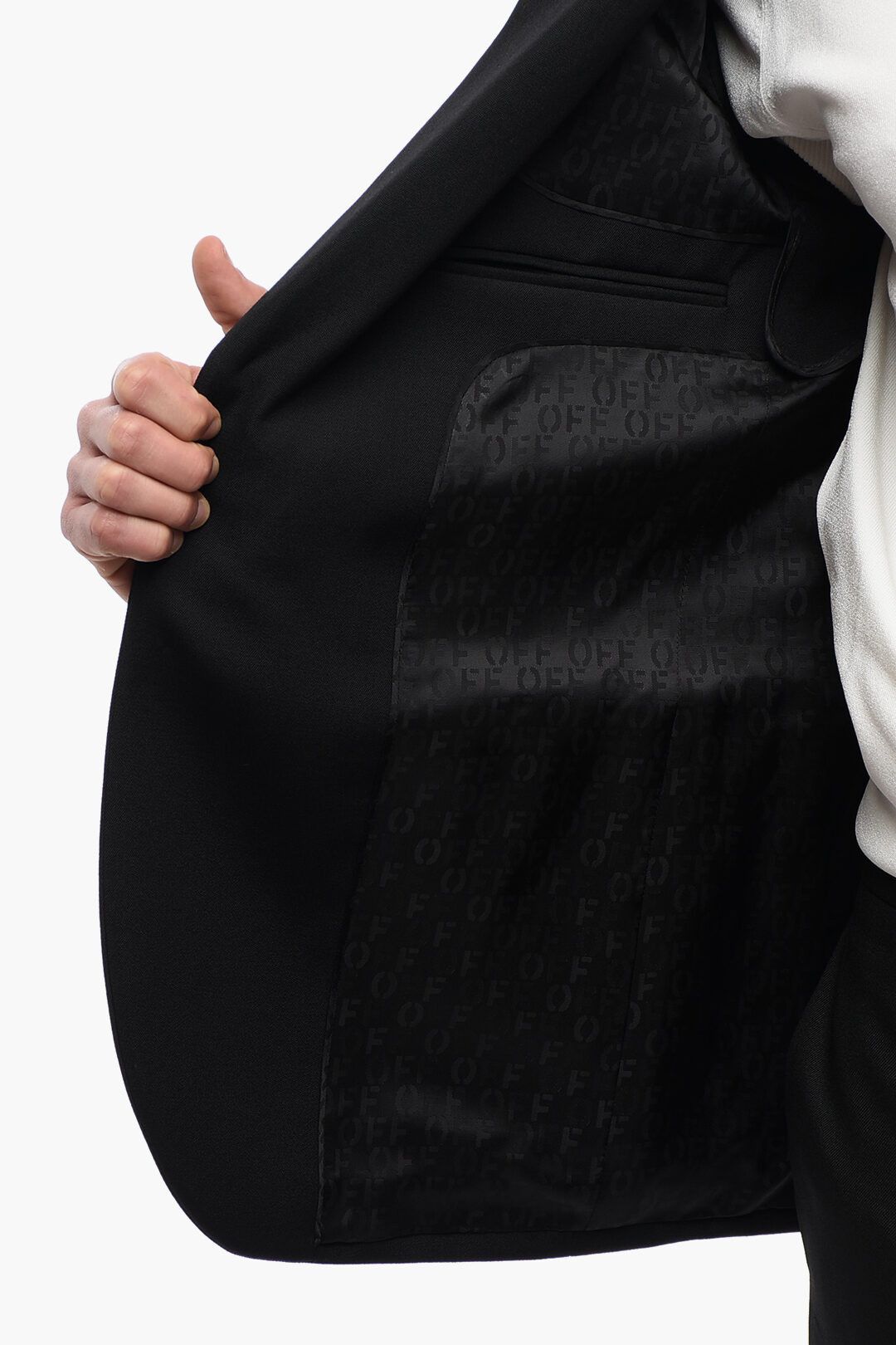 Off-White og1mm1025 Formal Vars Wool Blazer in Black Size US M / EU 48-50 / 2 - 5 Thumbnail