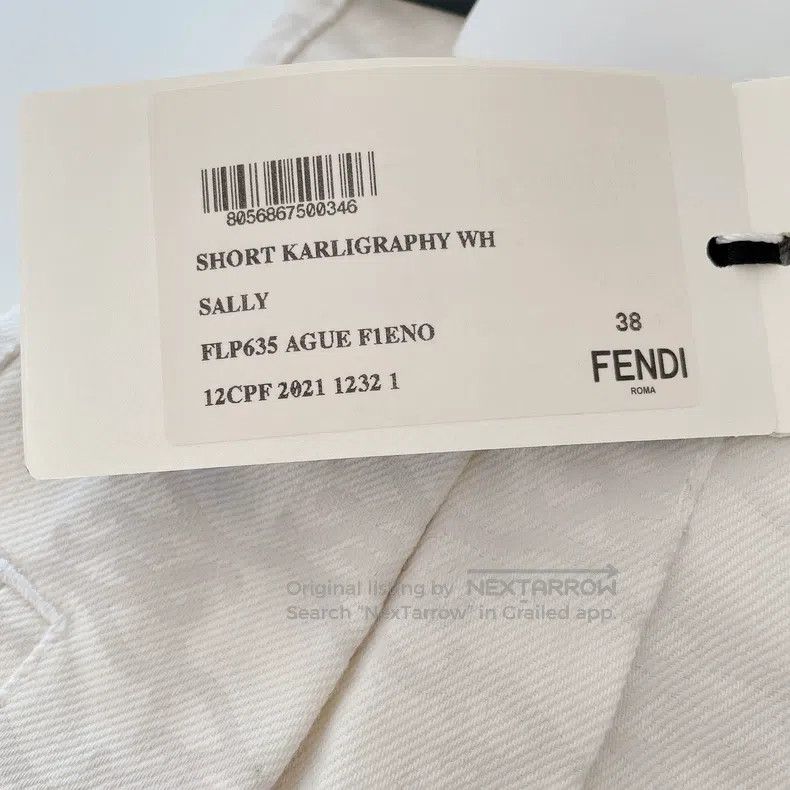 Fendi Fendi White Printed Shorts Size 25" / US 0 / IT 36 - 8 Thumbnail