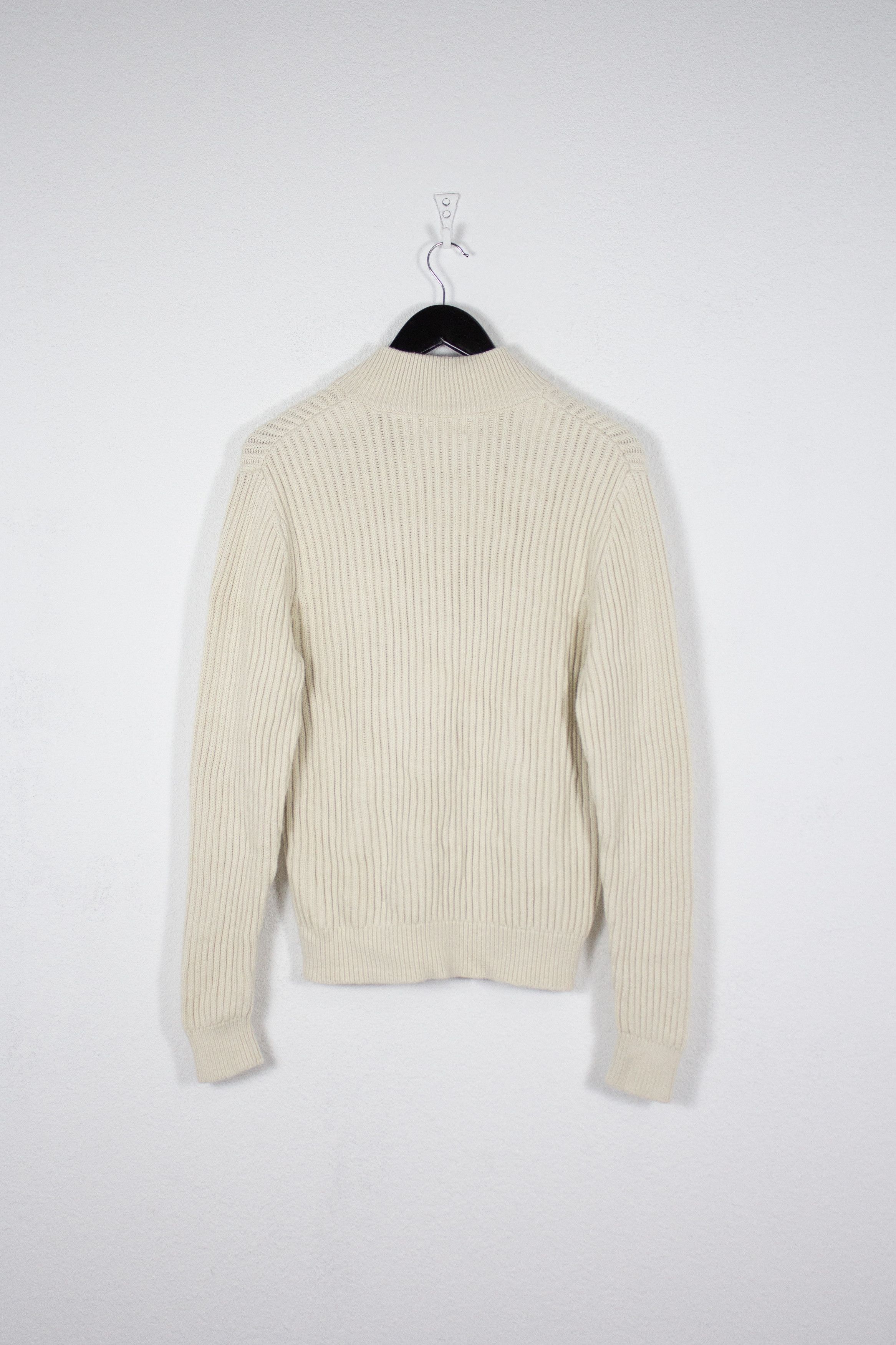 Designer × L.L. Bean × Vintage Vintage L. L. Bean Beige Zip Ribbed Sweater 90s NZ Size US L / EU 52-54 / 3 - 6 Thumbnail