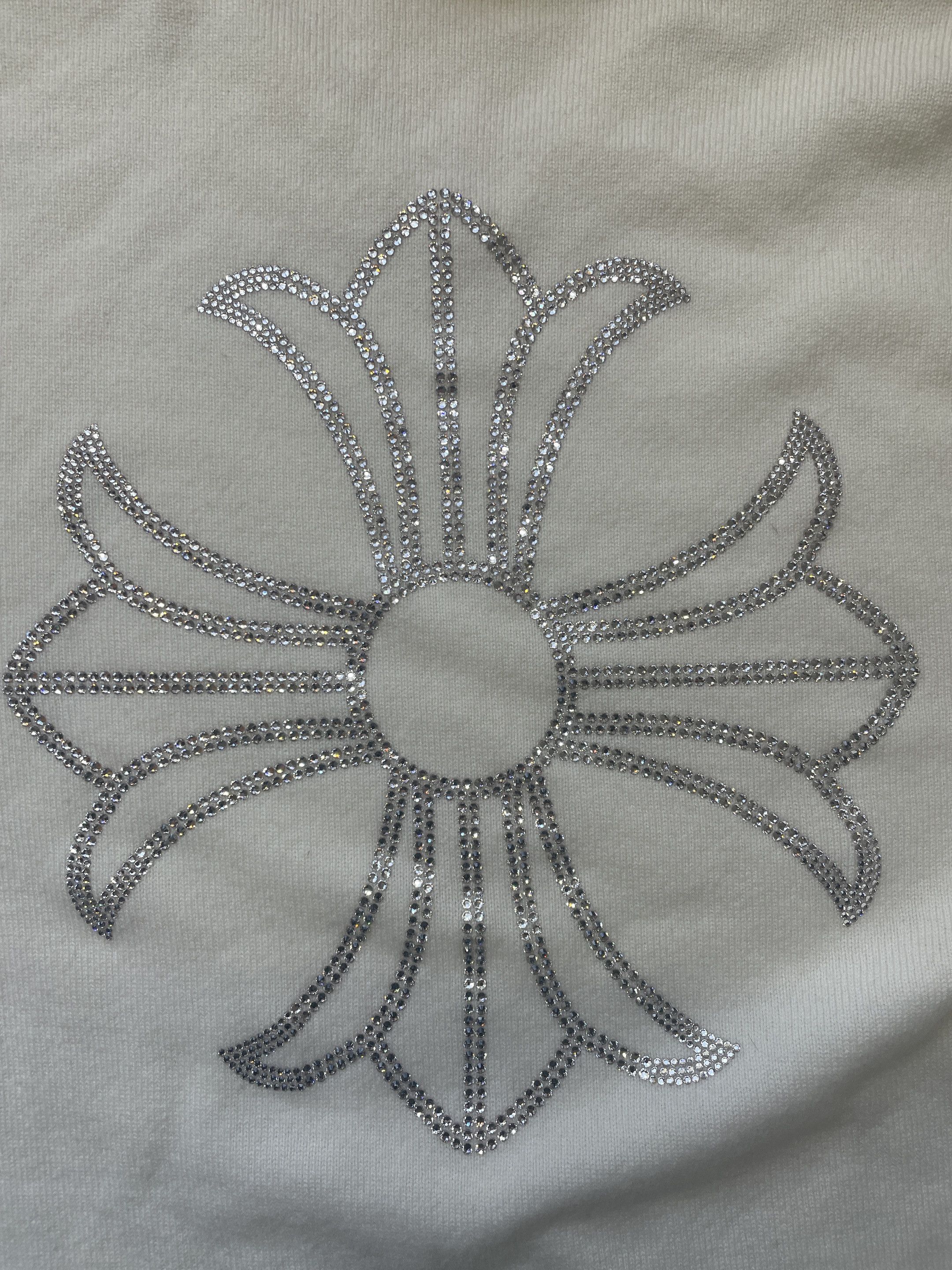 Chrome Hearts Chrome Hearts White Cashmere Rhinestone Cross Logo Sweater Size S / US 4 / IT 40 - 5 Thumbnail