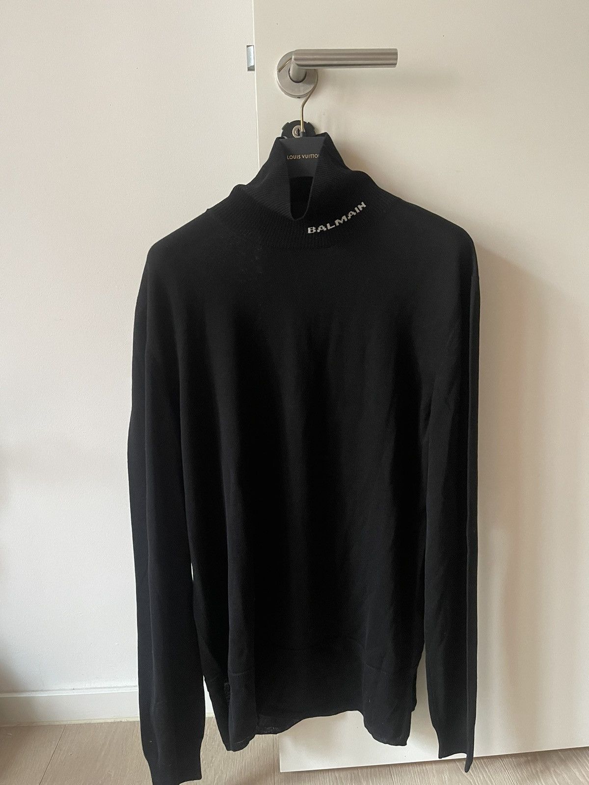 image of Balmain Turtle Neck Black Comfy, Men's (Size XL)