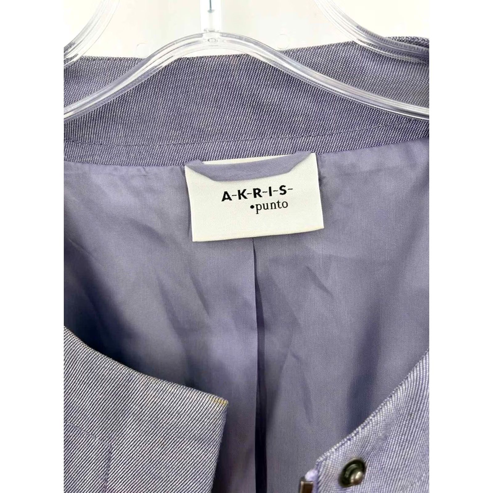 Vintage Pre-Owned Akris Punto Purple Size 10 Blazer Size L / US 10 / IT 46 - 3 Thumbnail
