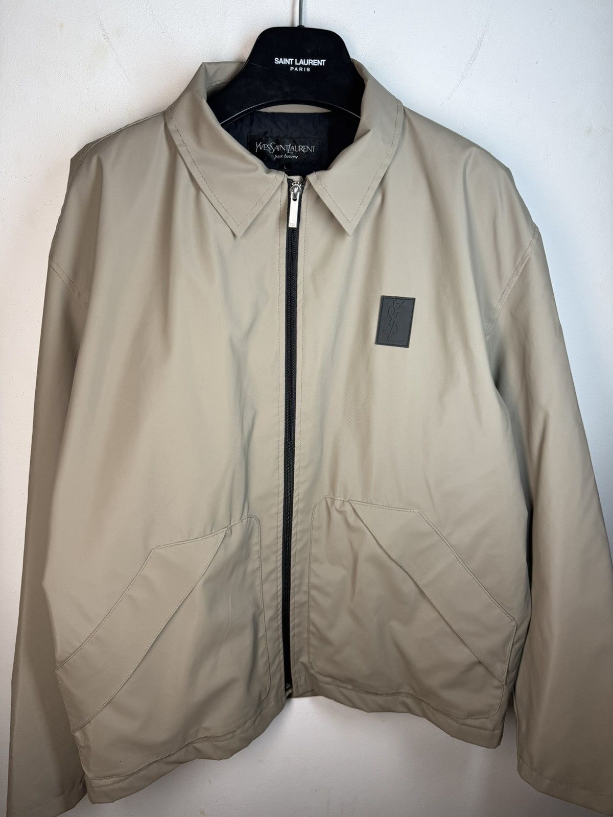Yves Saint Laurent Waterproof YSL Jacket Classic Zip Up Collar Vintage Logo y2k Size US L / EU 52-54 / 3 - 20 Thumbnail
