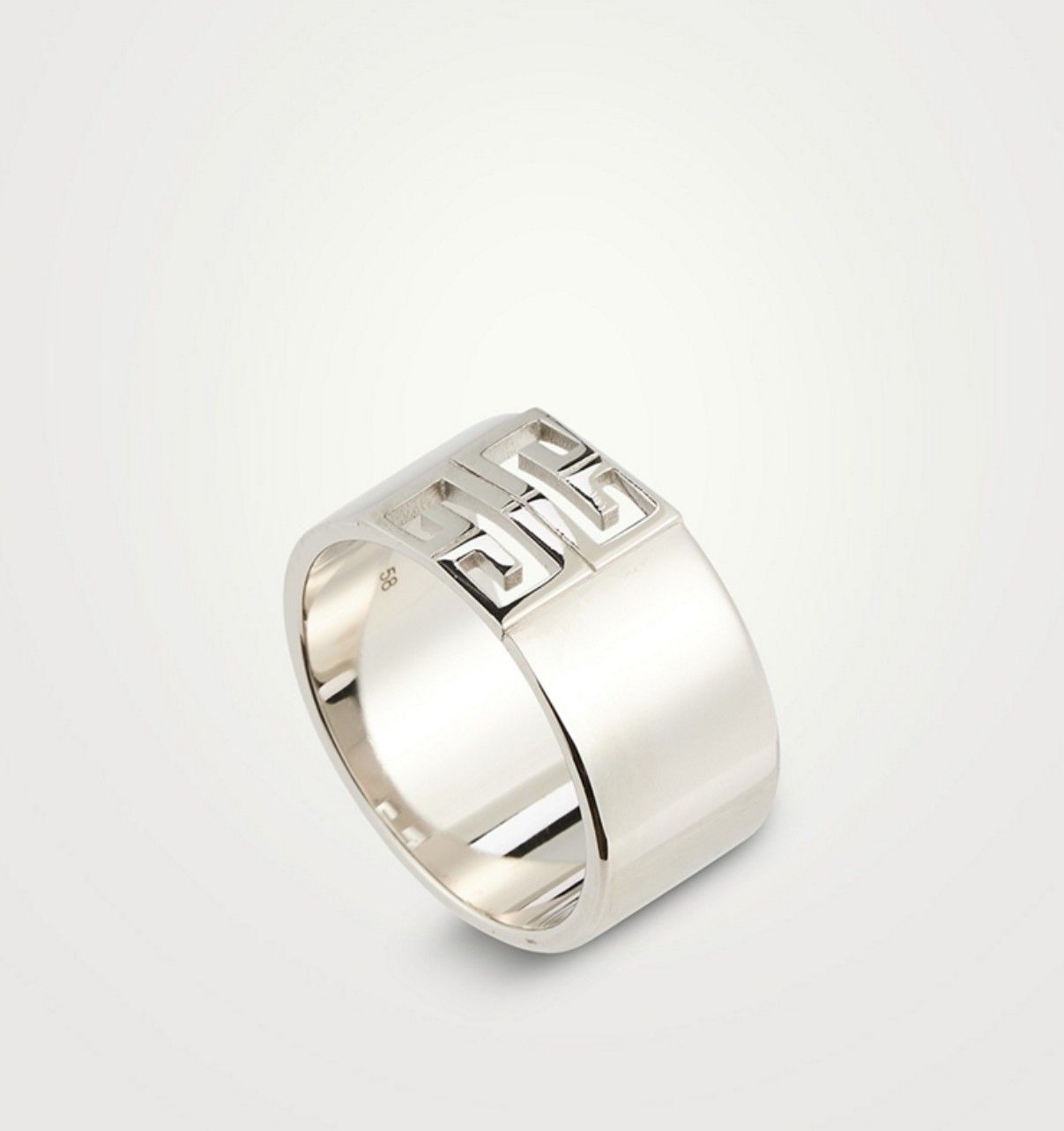 image of Givenchy Small 4G Ring (Size 9.25) - Unisex in Silver, Men's