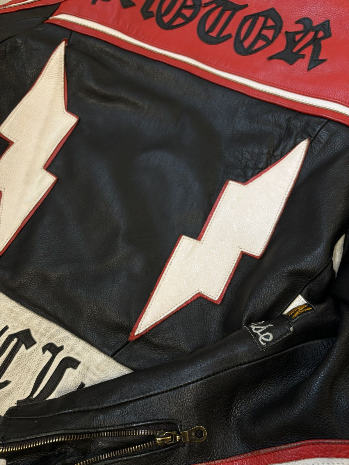 Vintage Vintage "Evolution" Heavyweight Leather Biker Jacket Size US L / EU 52-54 / 3 - 4 Thumbnail